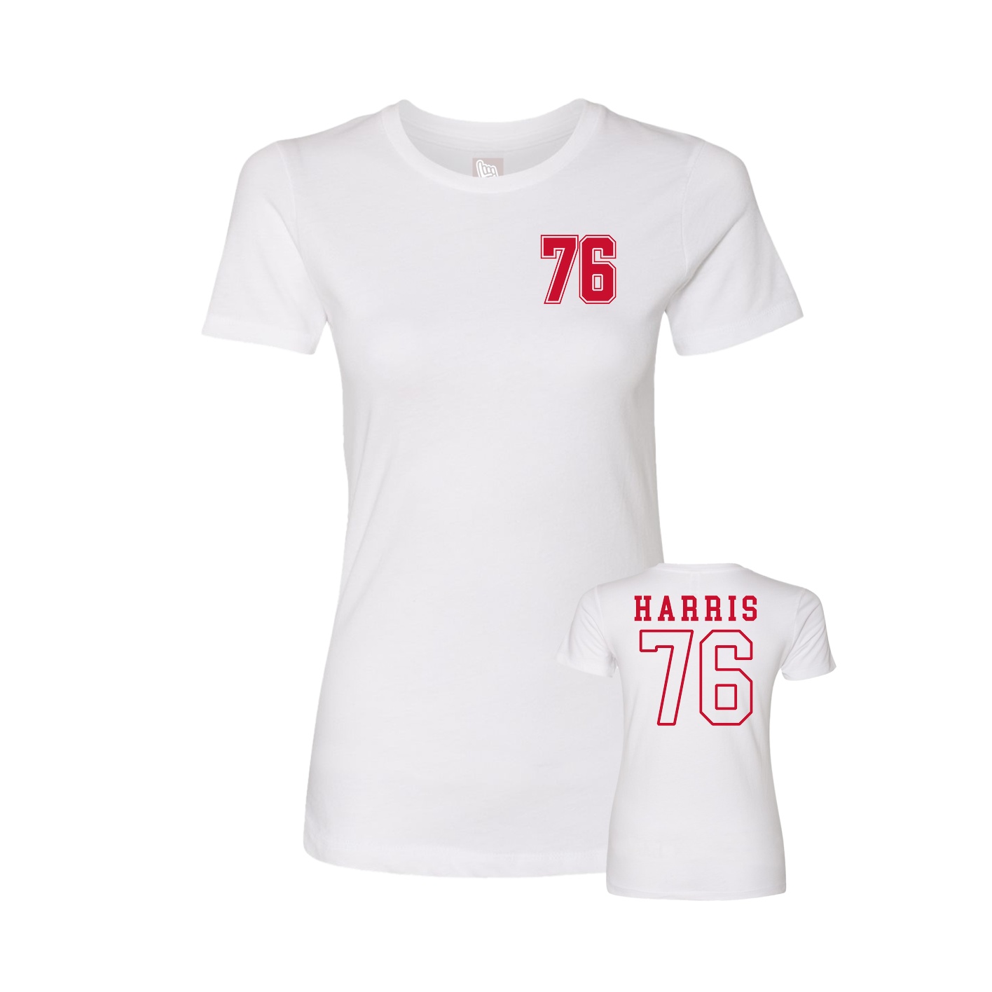 Womens Tee — Chest Back in White