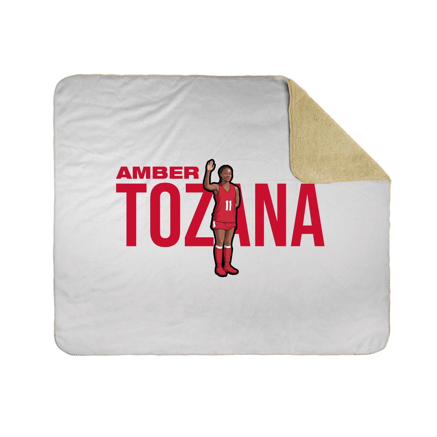 Throw Blanket — Player Name in White