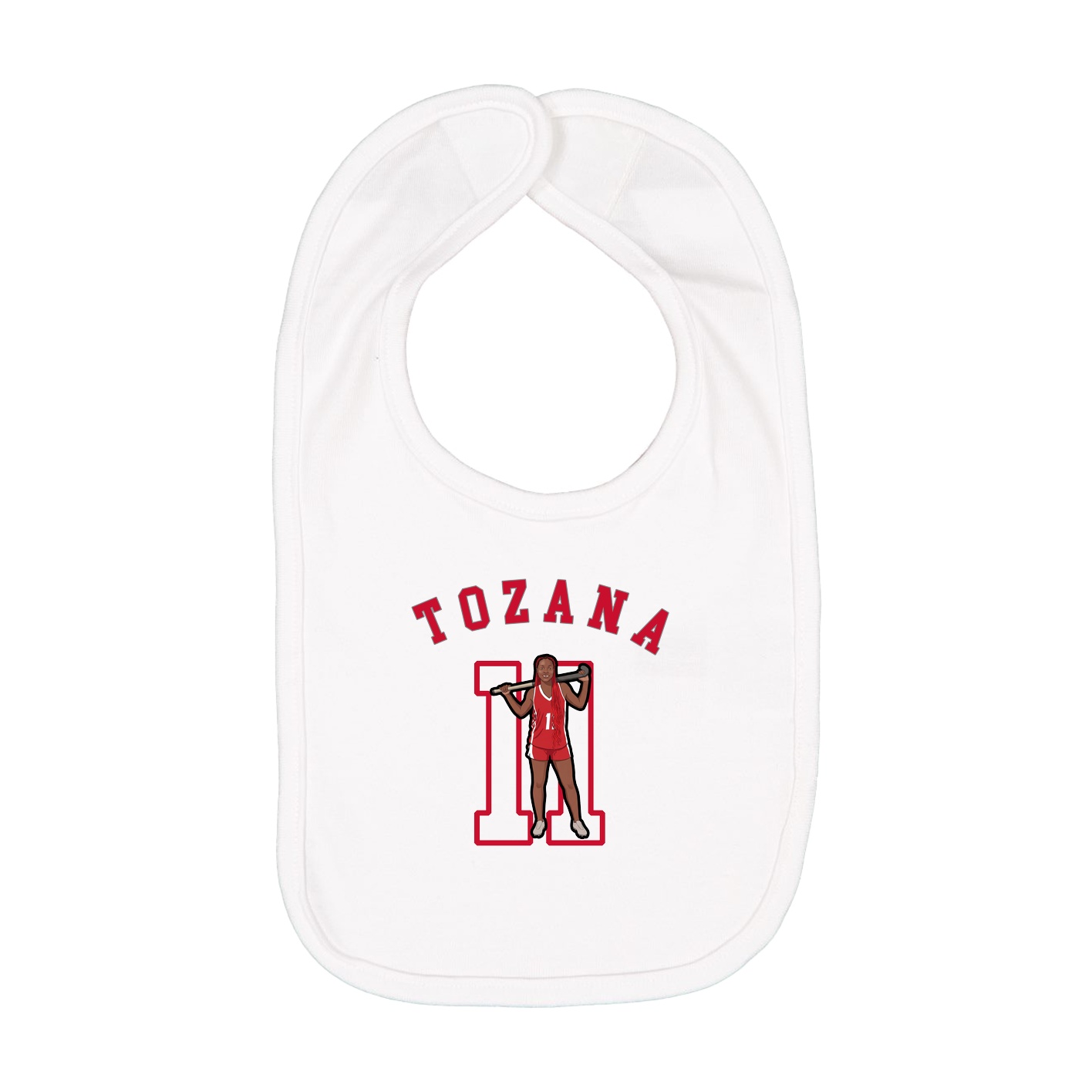 Infant Bib — Shirsey Arch in White