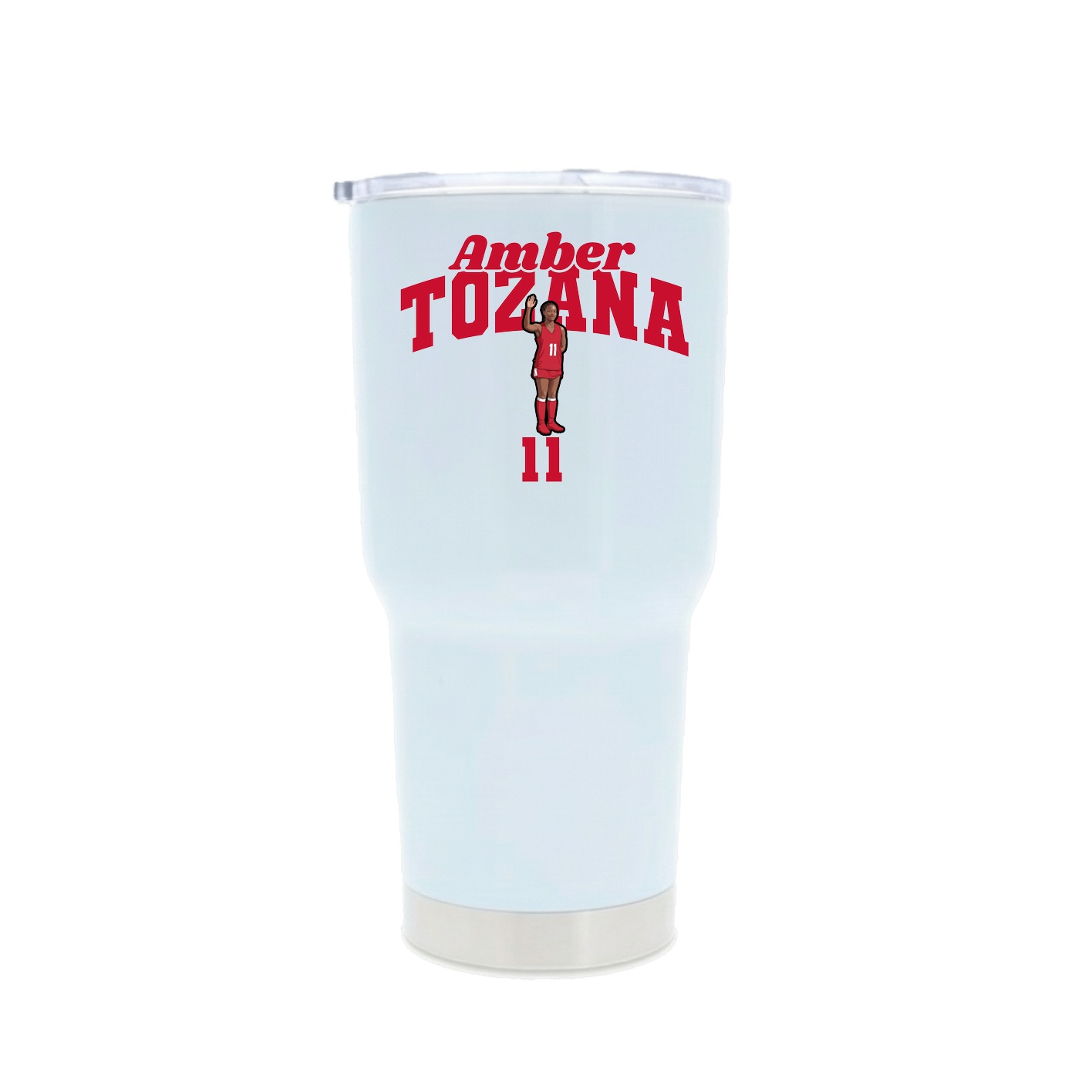 30oz Stainless Steel Tumbler — Signature Arch in White