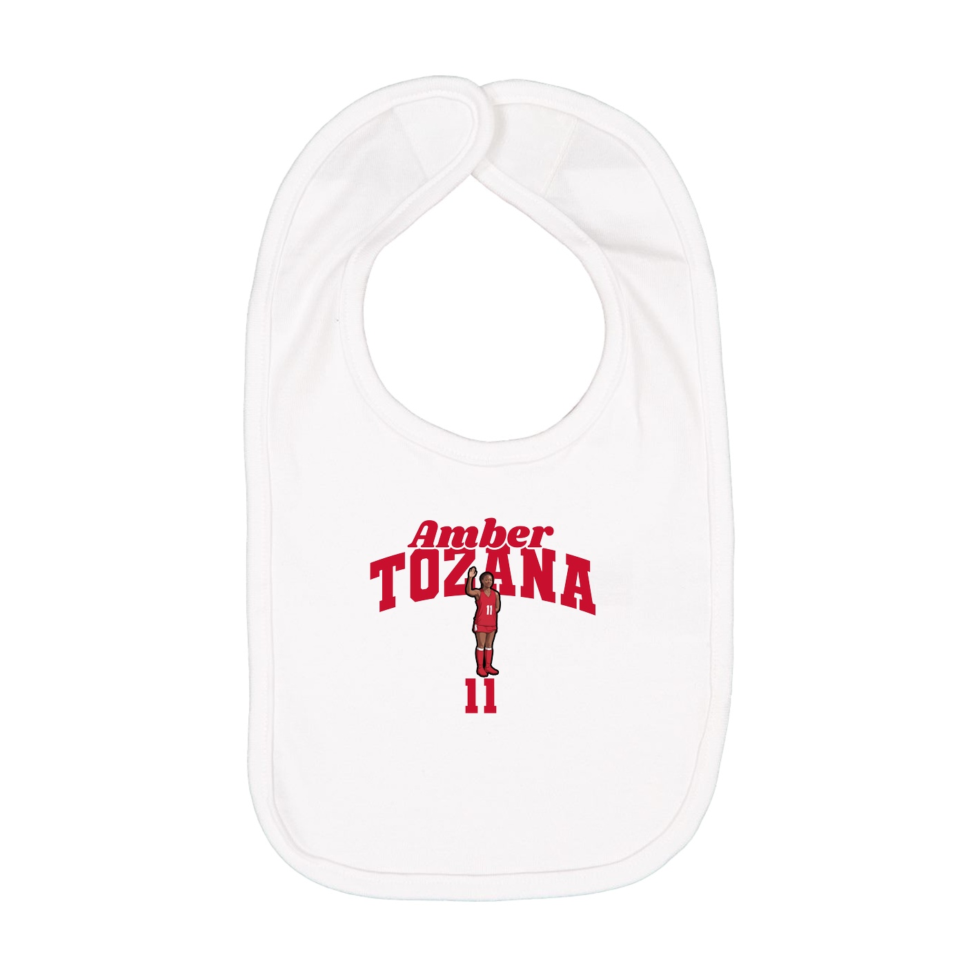 Infant Bib — Signature Arch in White