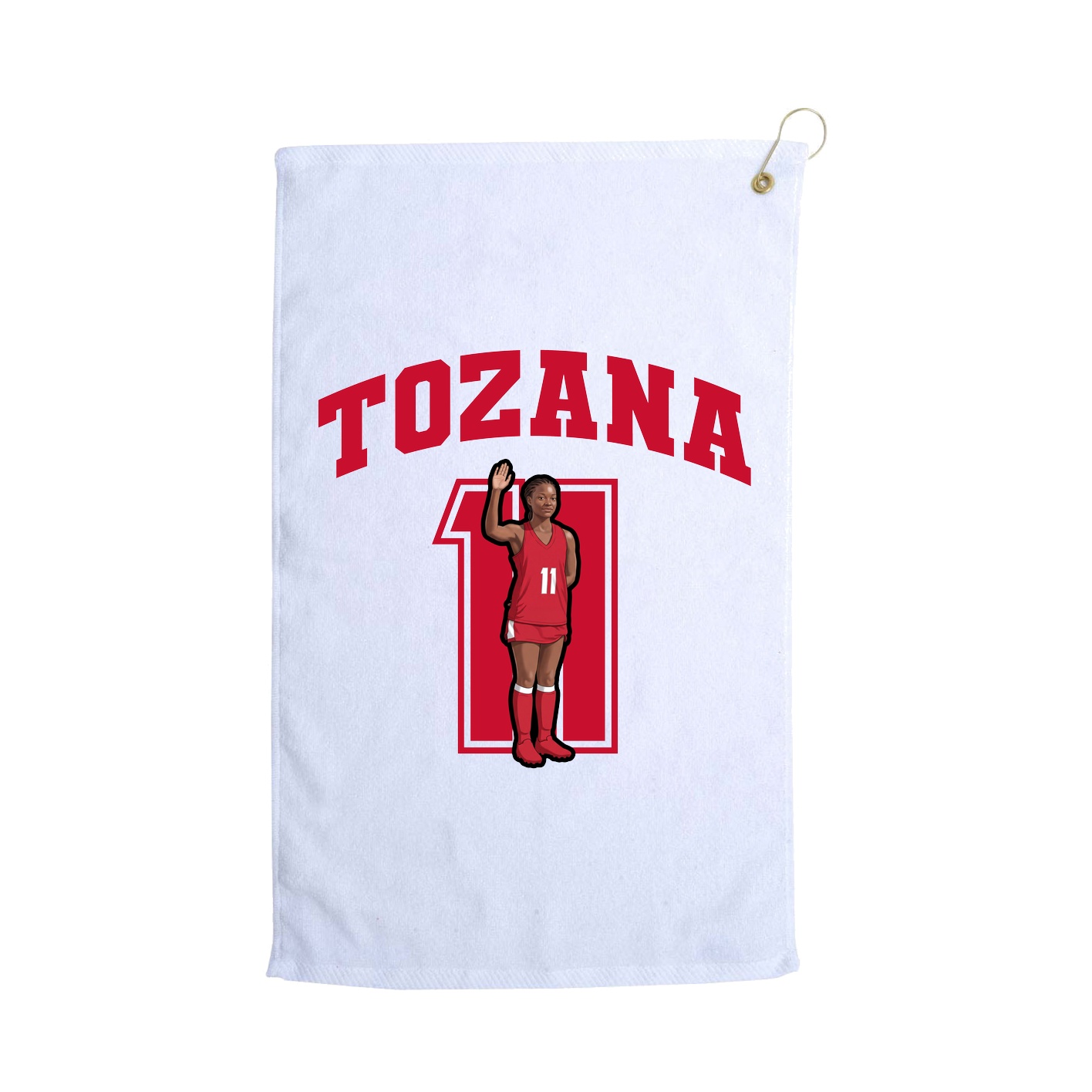 Golf Towel — Number in White