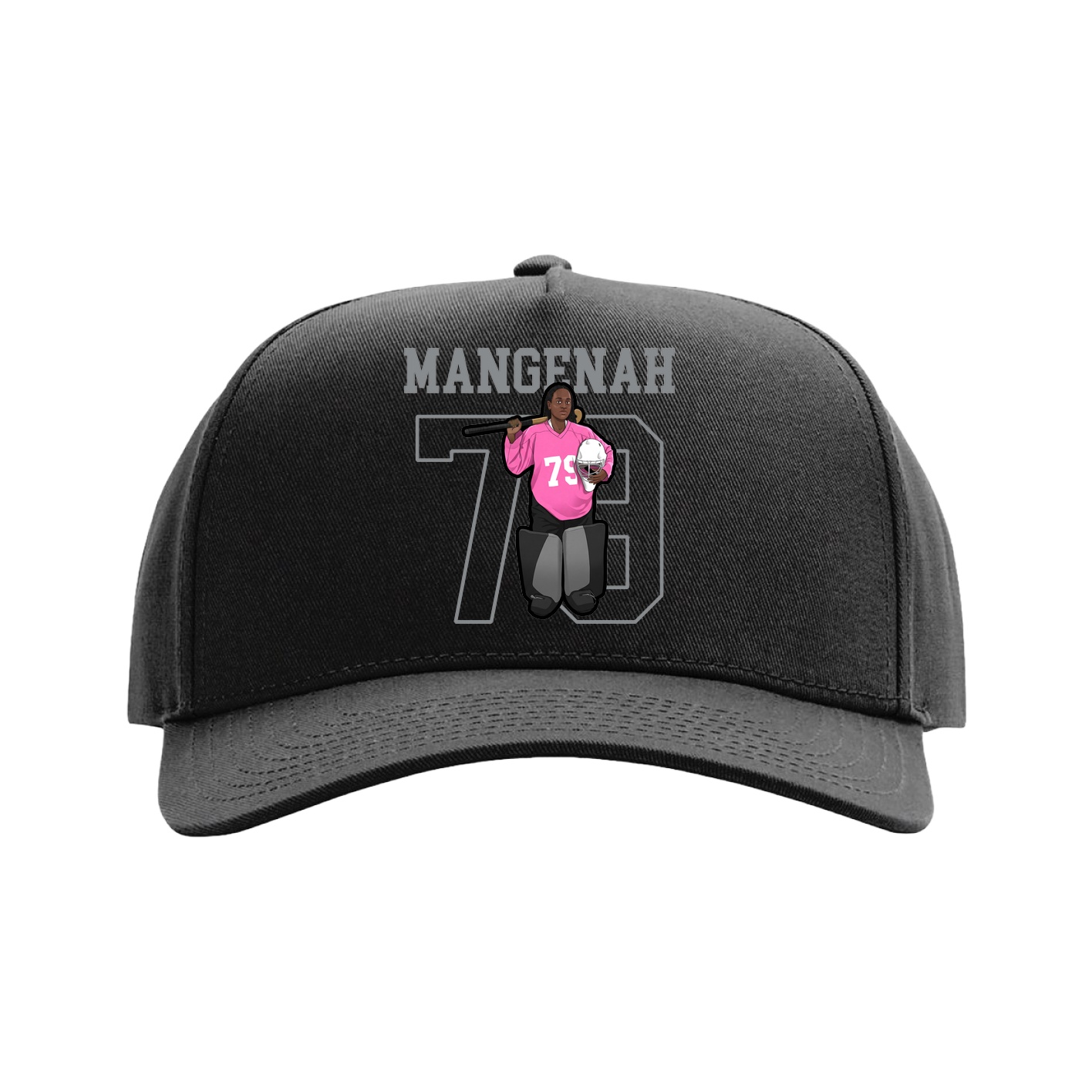 Full Fabric Five-Panel Champ Cap — Shirsey in Black