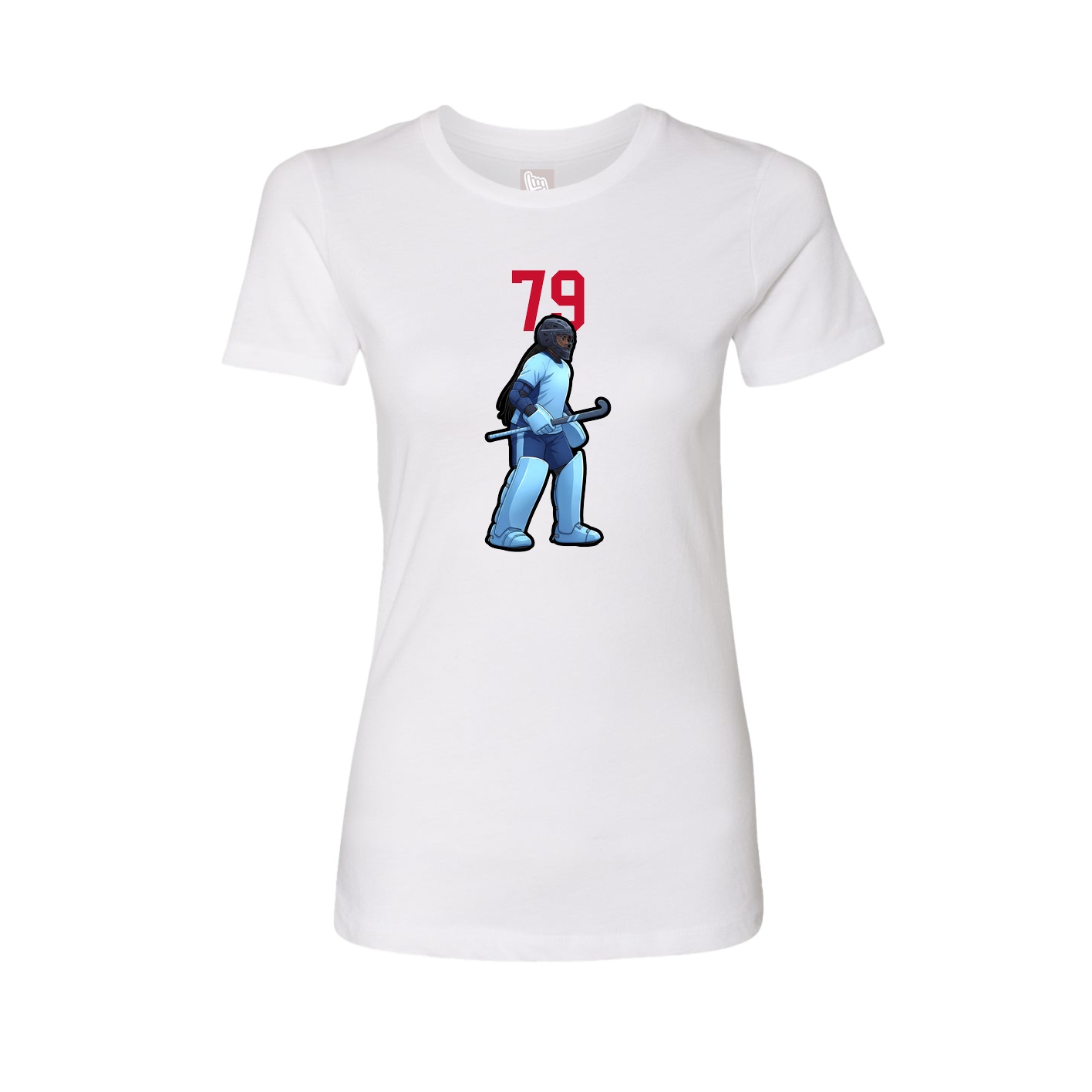 Fitted Women's Tee — Number Top in White
