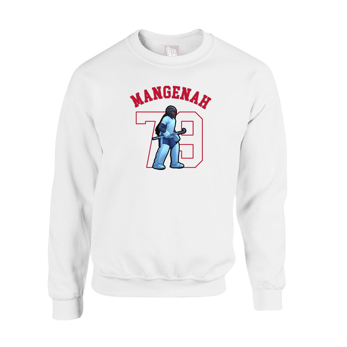 Fleece Crew — Shirsey Arch in White