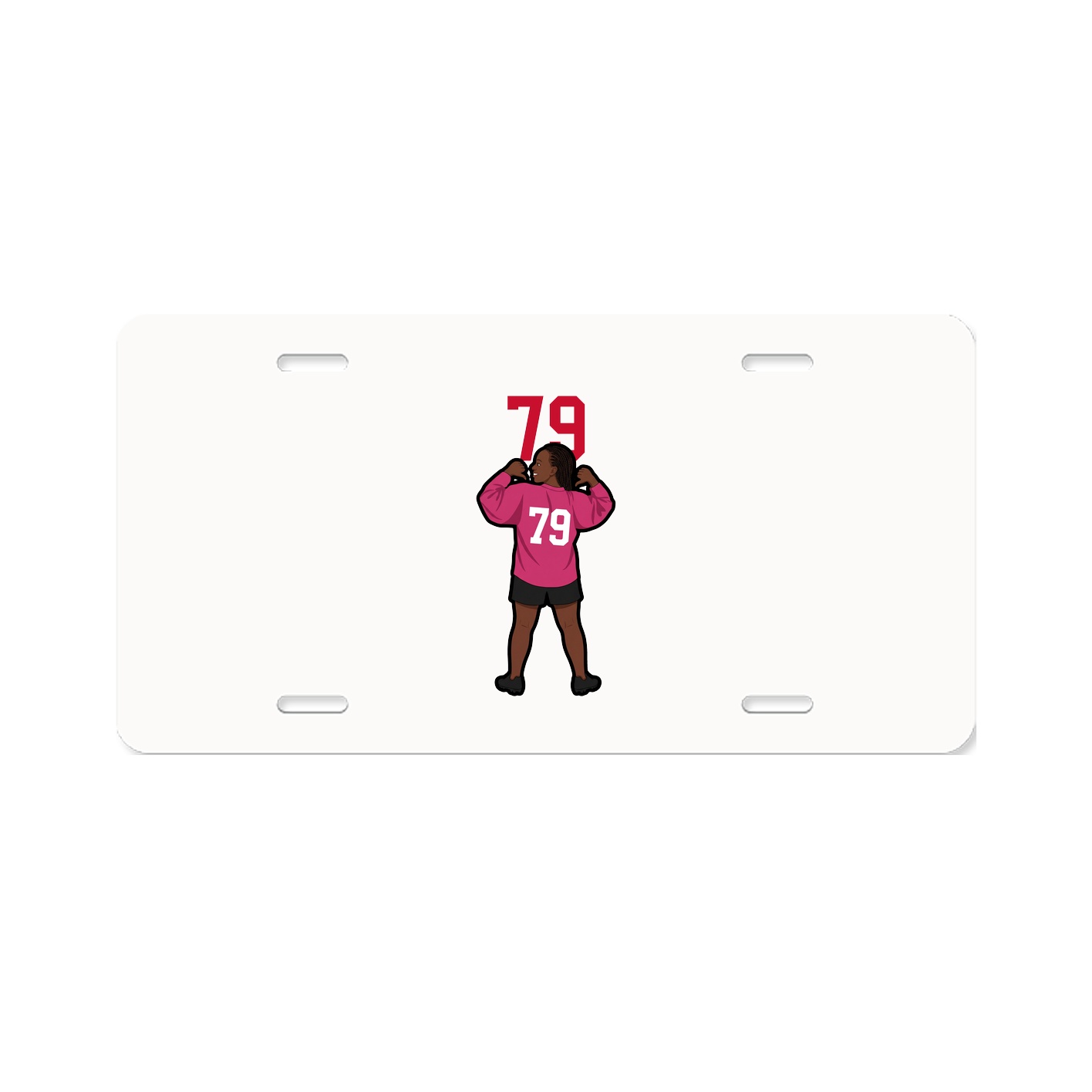 License Plate — Number Top in Classic