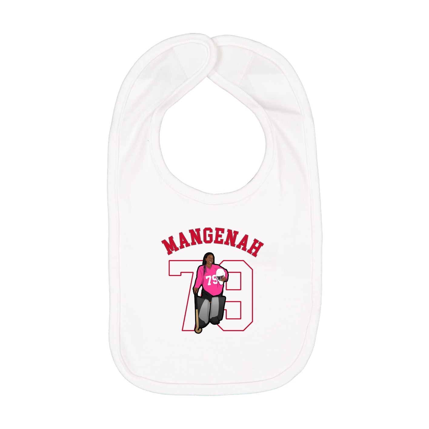 Infant Bib — Shirsey Arch in White