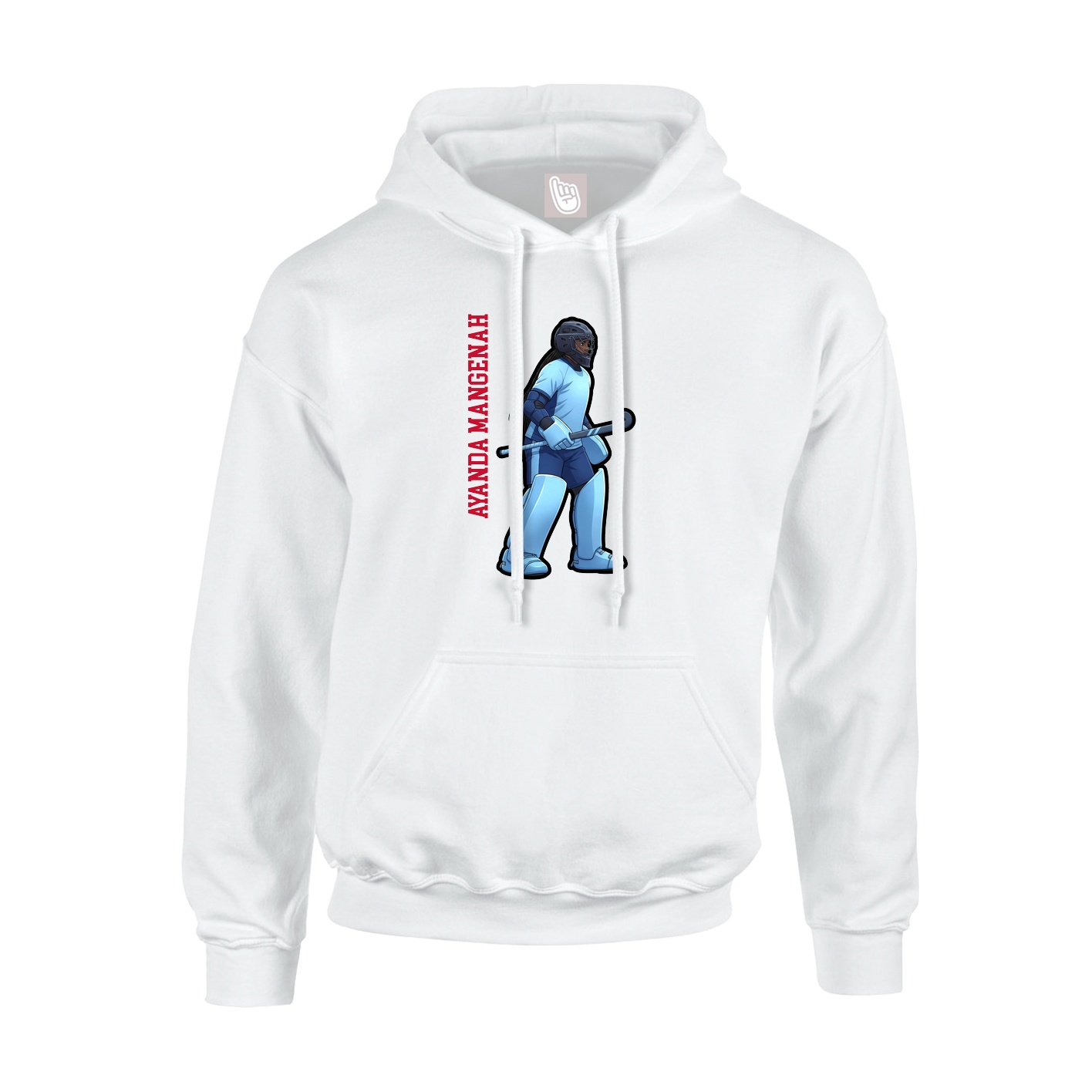 Hoodie — Name Vertical in White