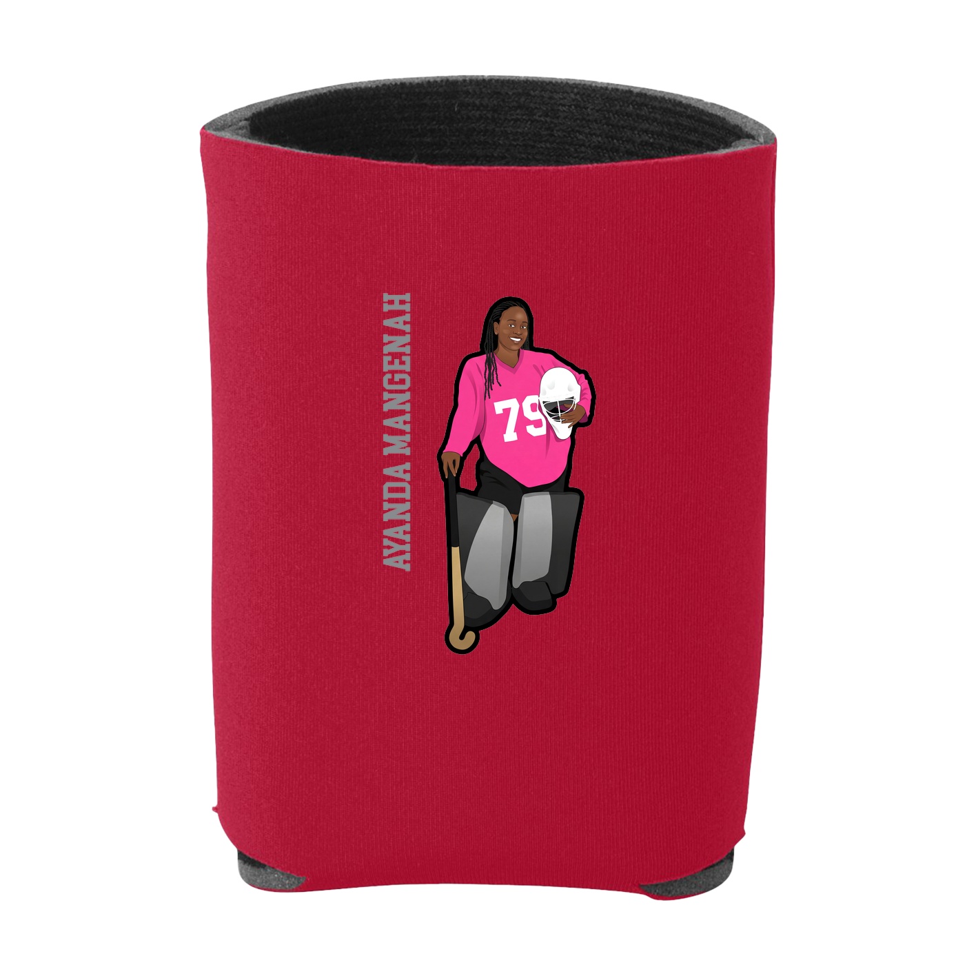 Can Holder — Name Vertical in Red