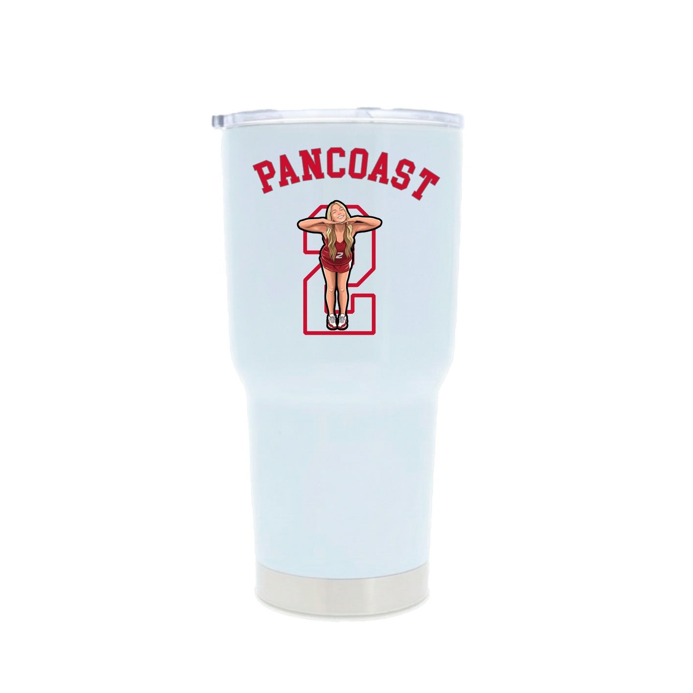 30oz Stainless Steel Tumbler — Shirsey Arch in White