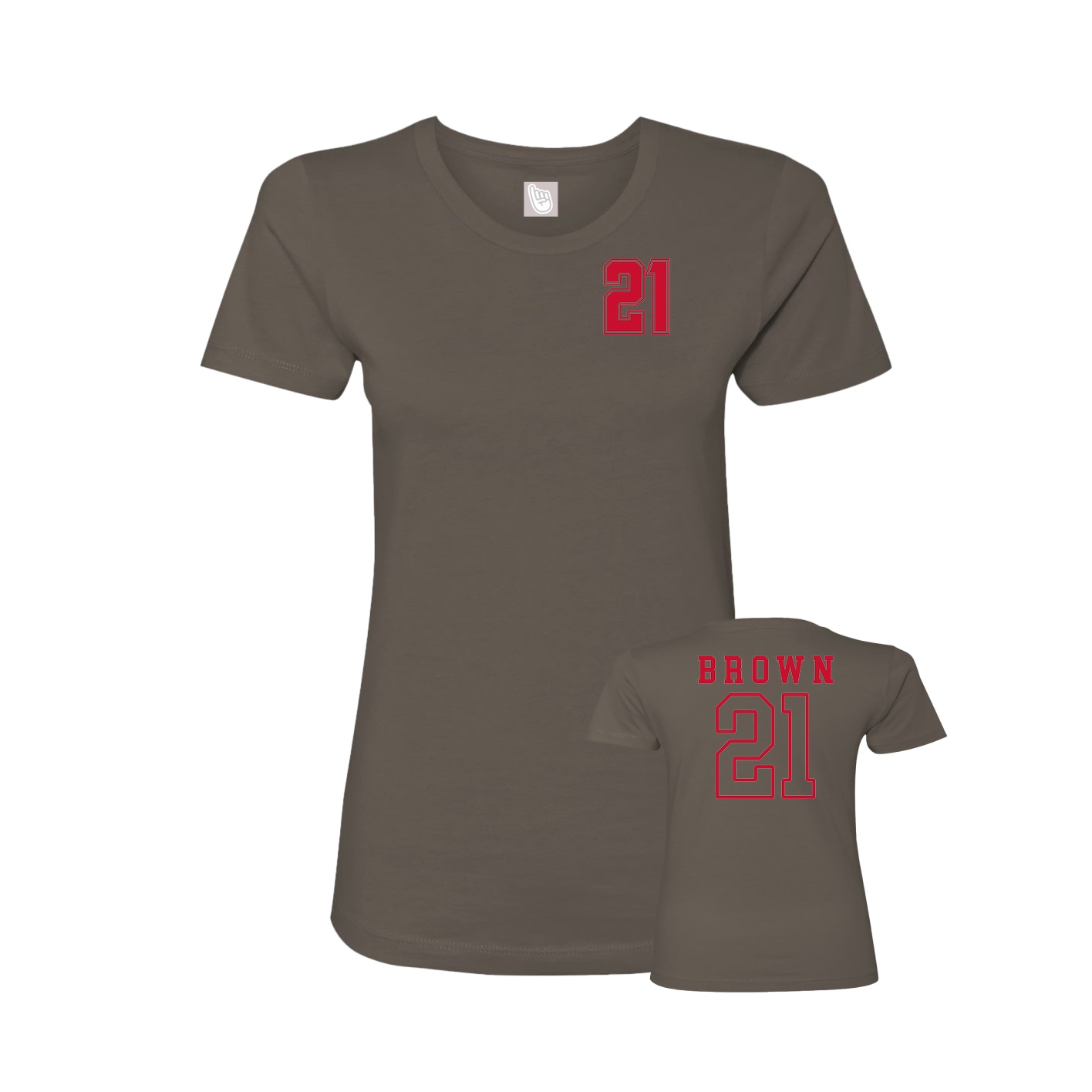 Womens Tee — Chest Back in Grey