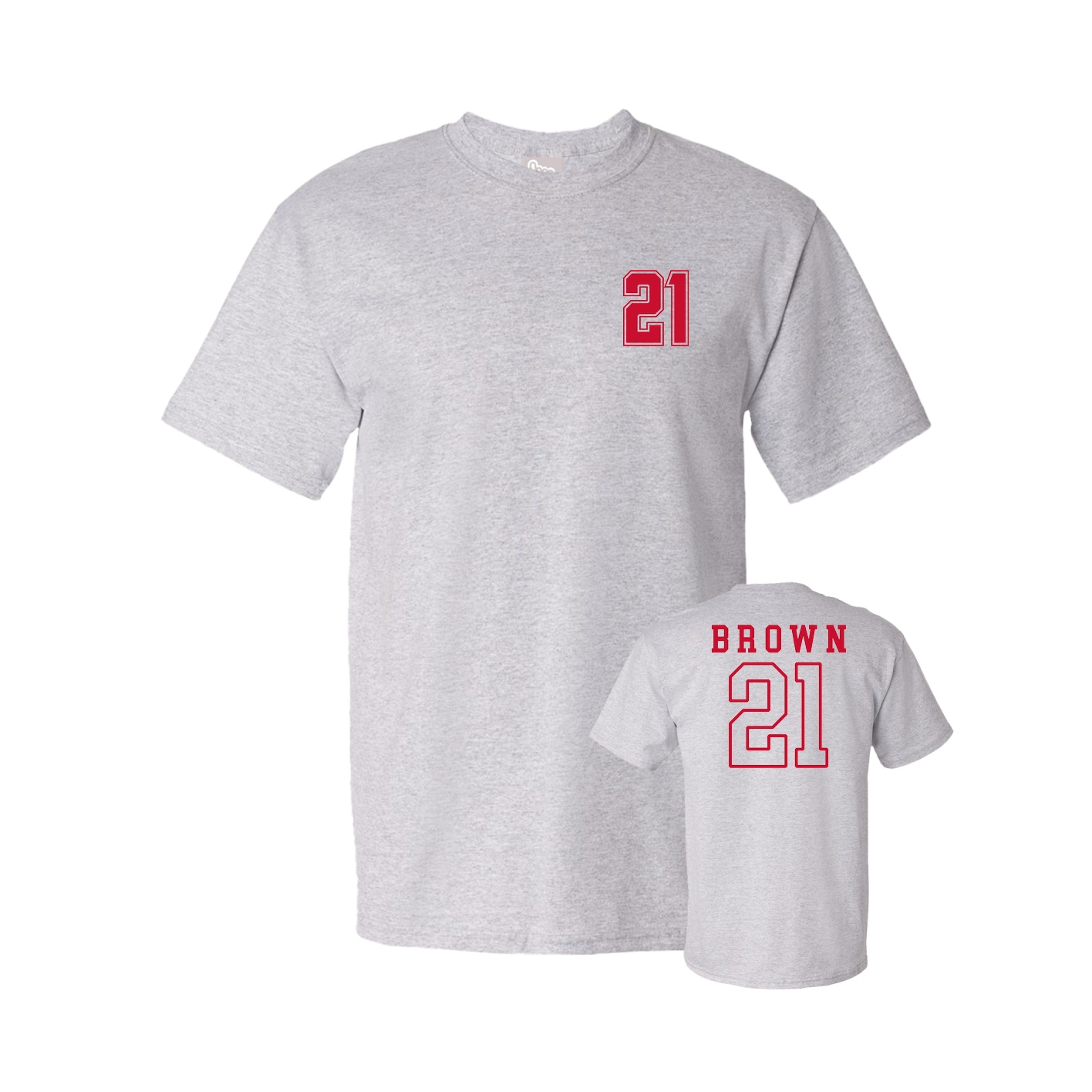 Youth Tee — Chest Back in Grey