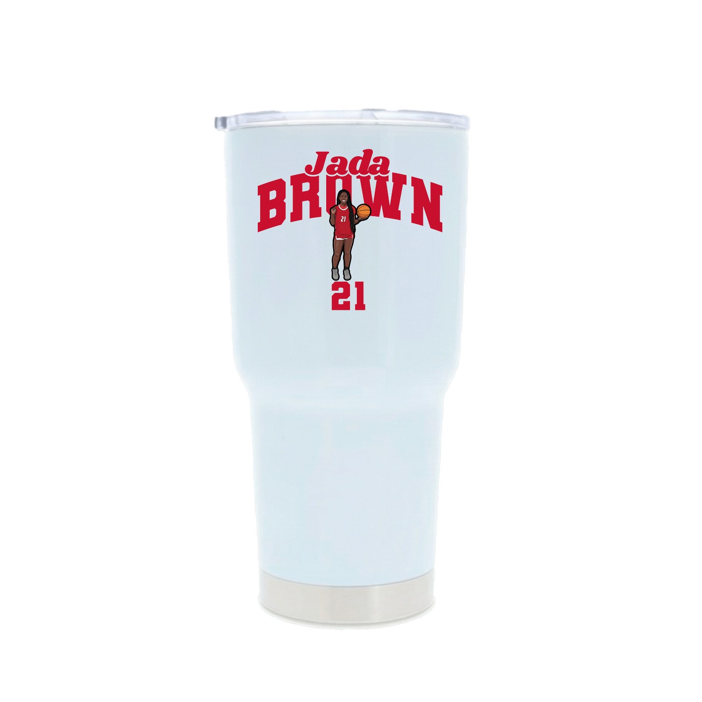 30oz Stainless Steel Tumbler — Signature Arch in White