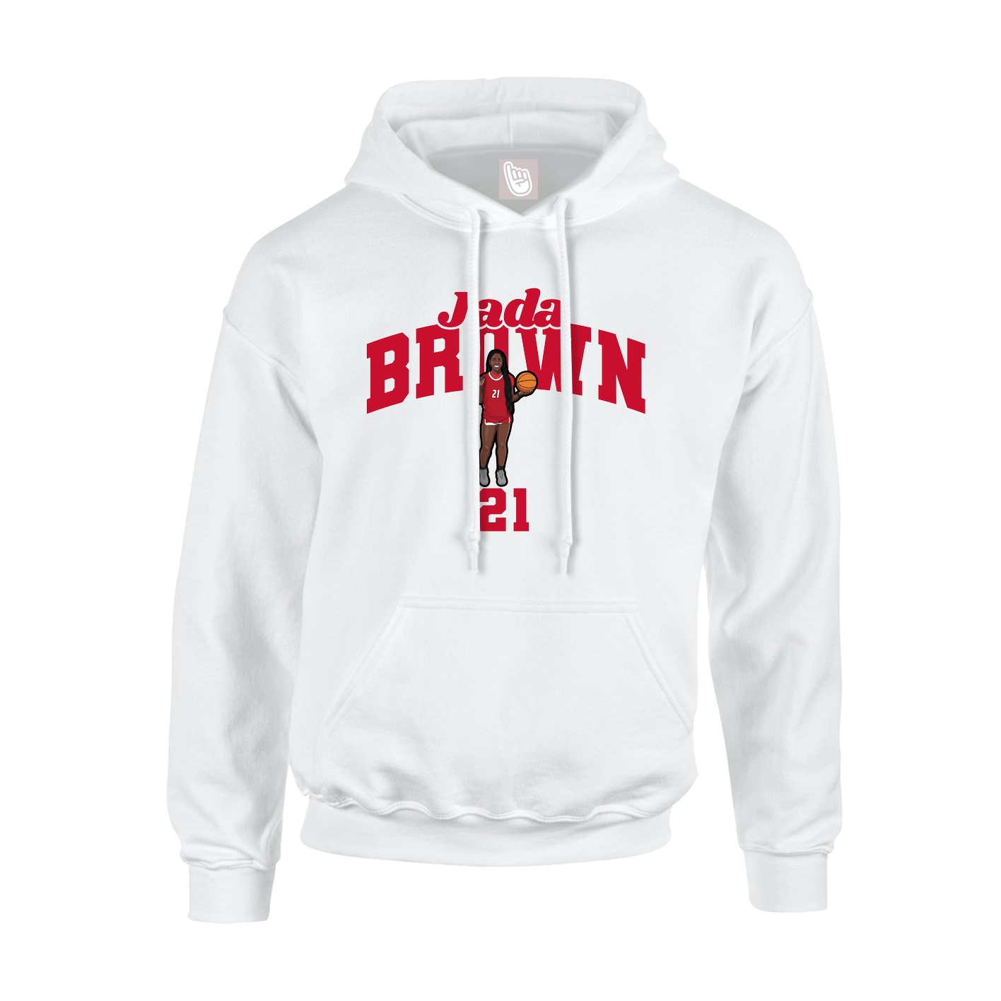 Youth Hoodie — Signature Arch in White