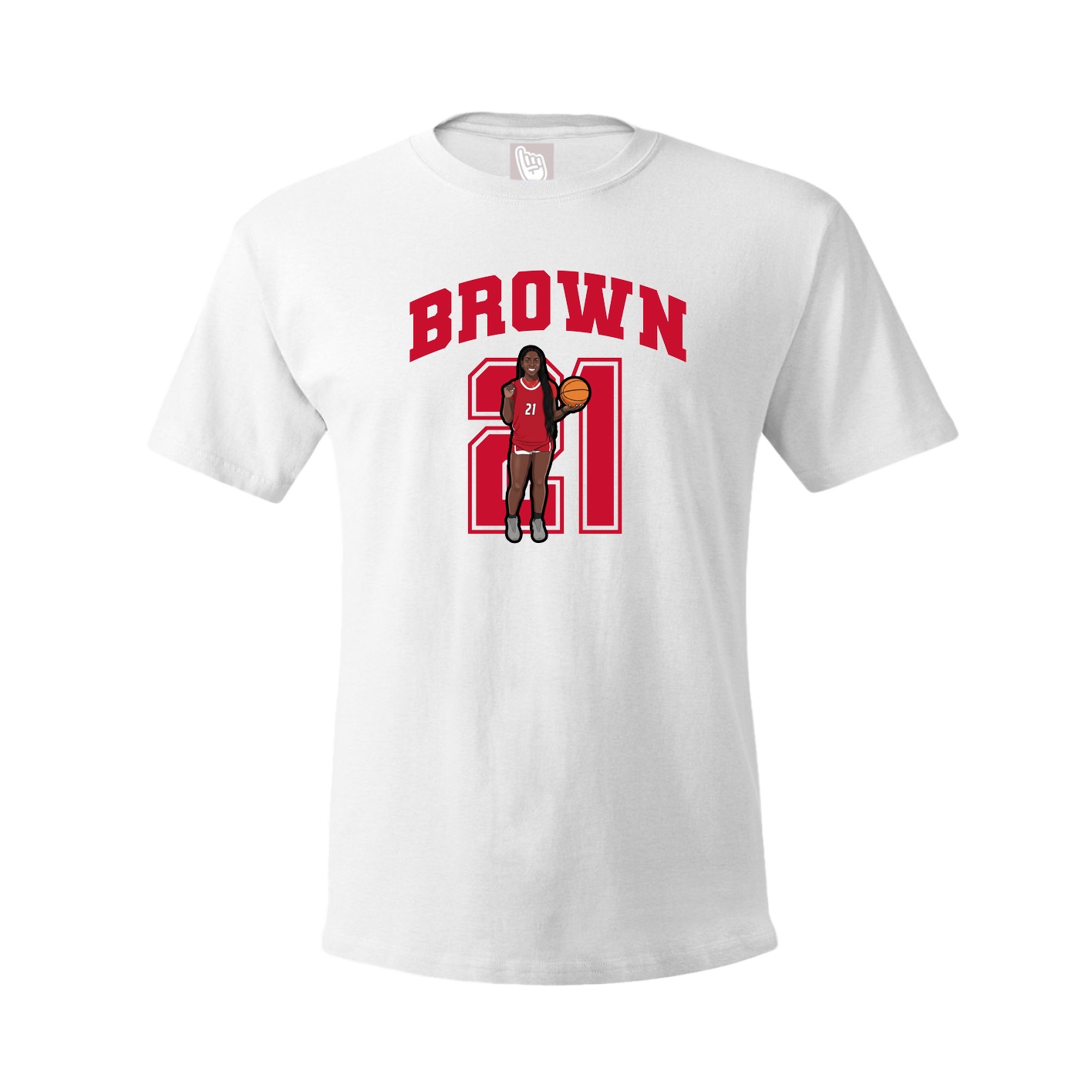 Youth Tee — Number in White