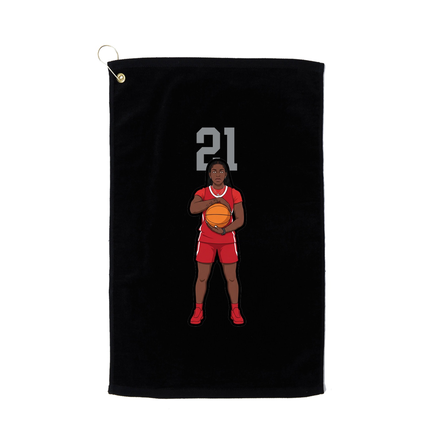 Golf Towel — Number Top in Black