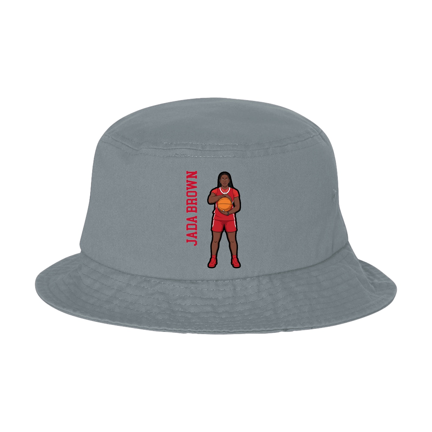 Bucket Cap — Name Vertical in Grey