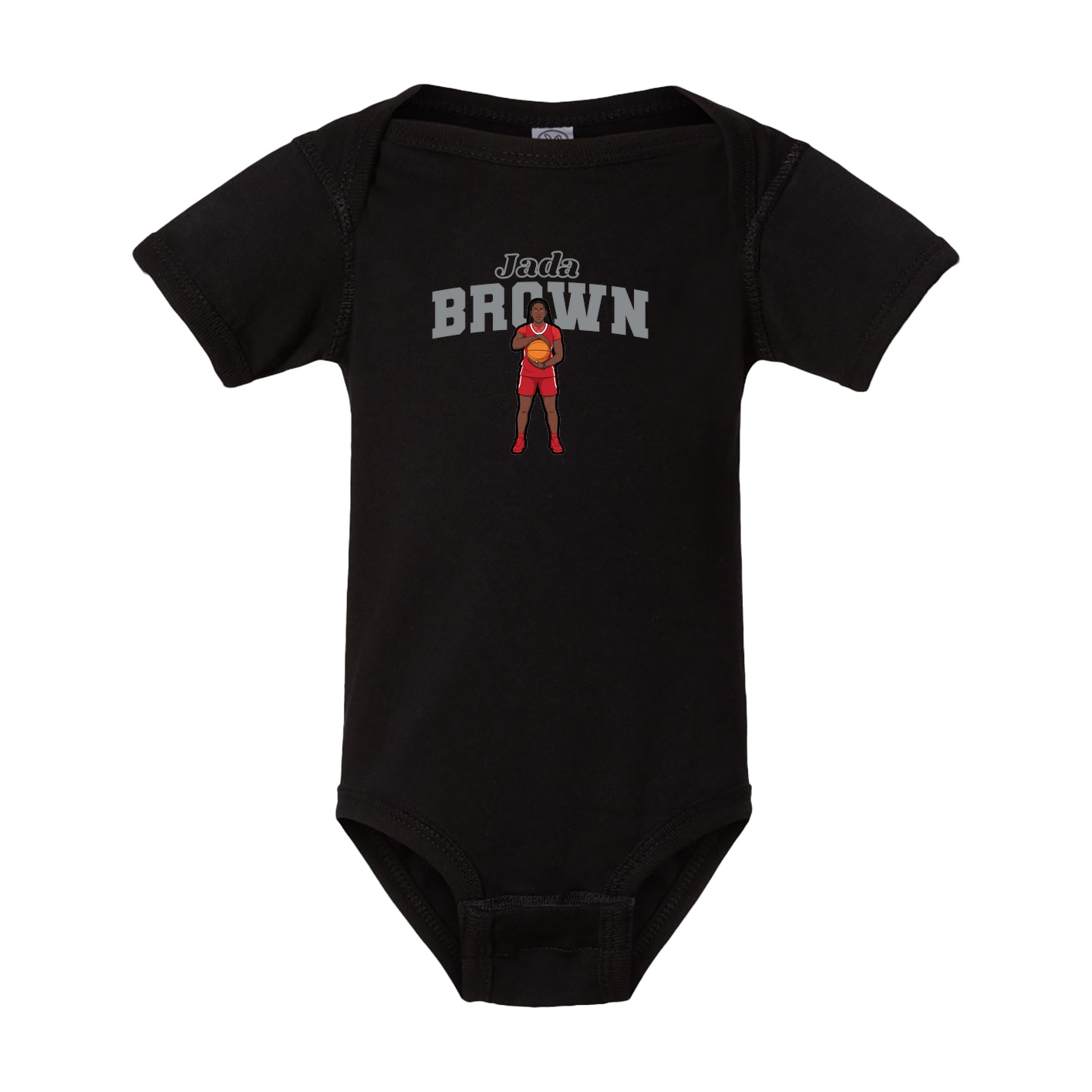 Baby Onesie — Name Arch in Black