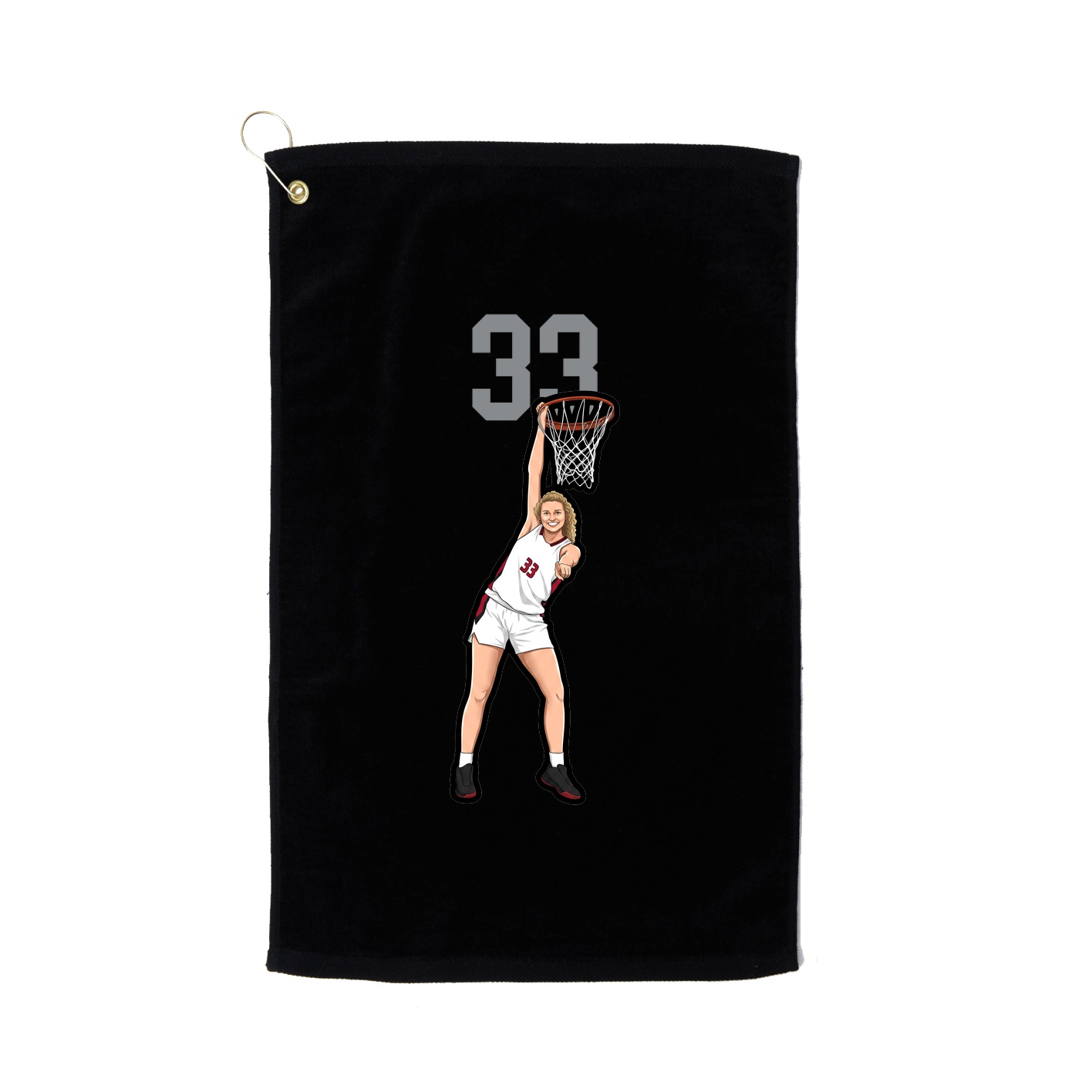 Golf Towel — Number Top in Black