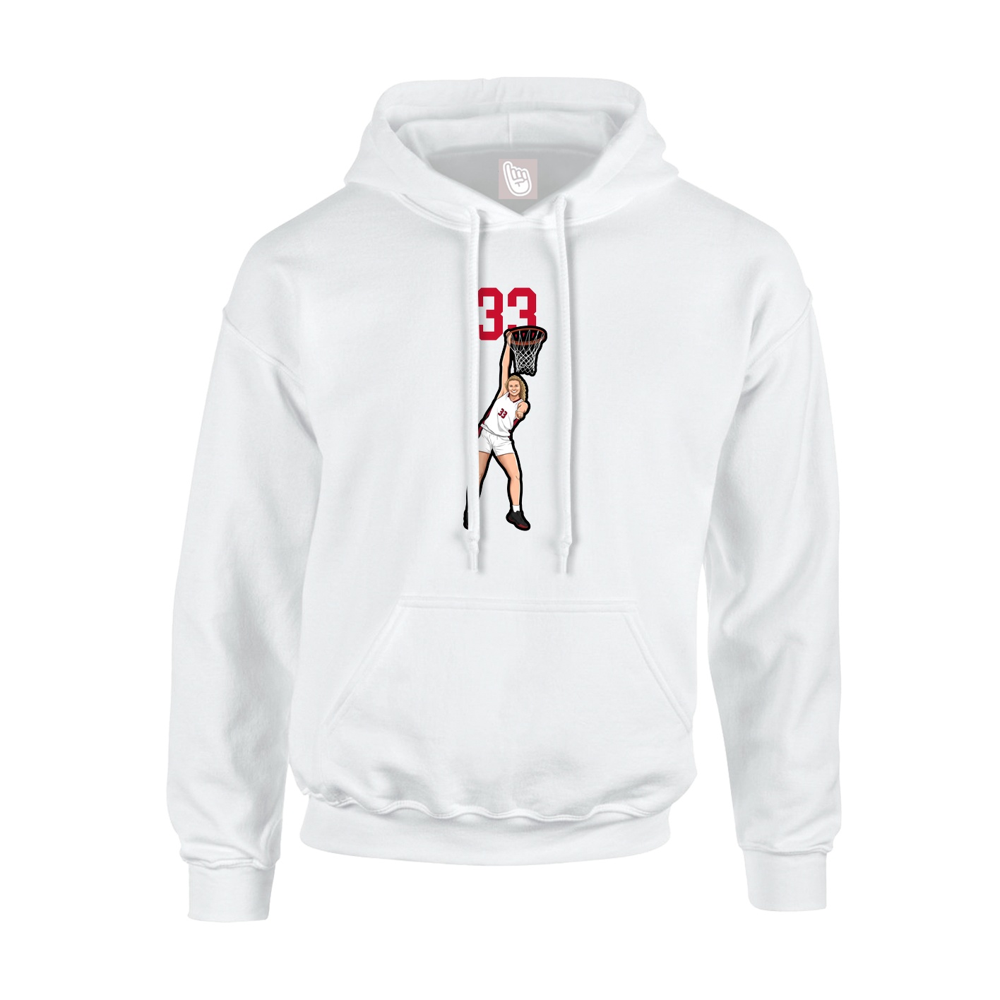Hoodie — Number Top in White