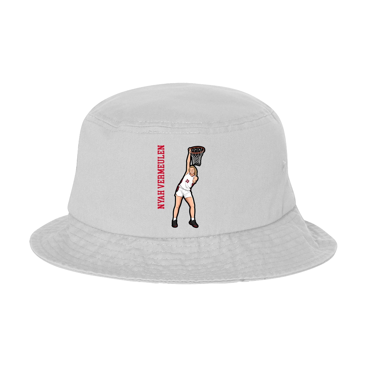 Bucket Cap — Name Vertical in White