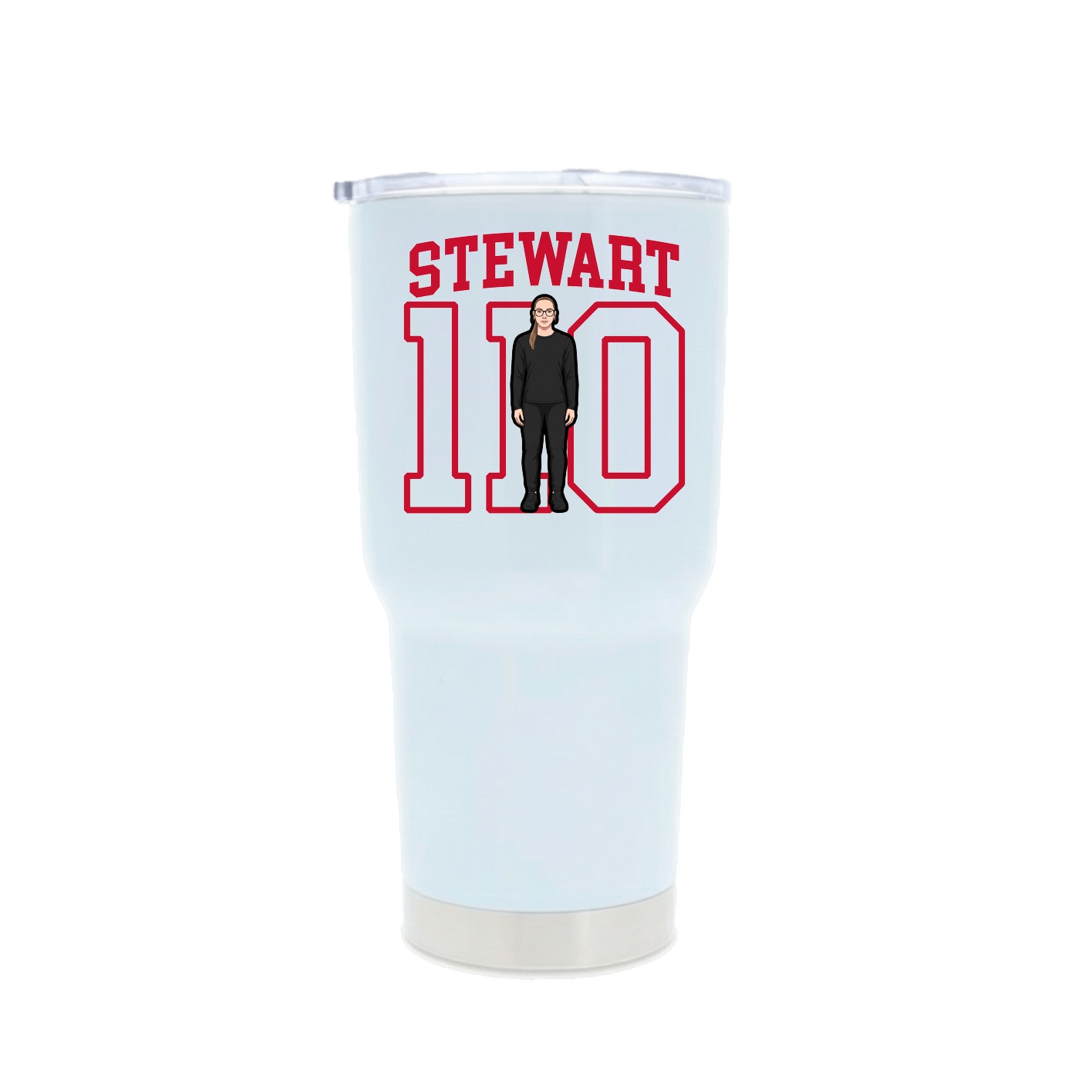 30oz Stainless Steel Tumbler — Shirsey in White