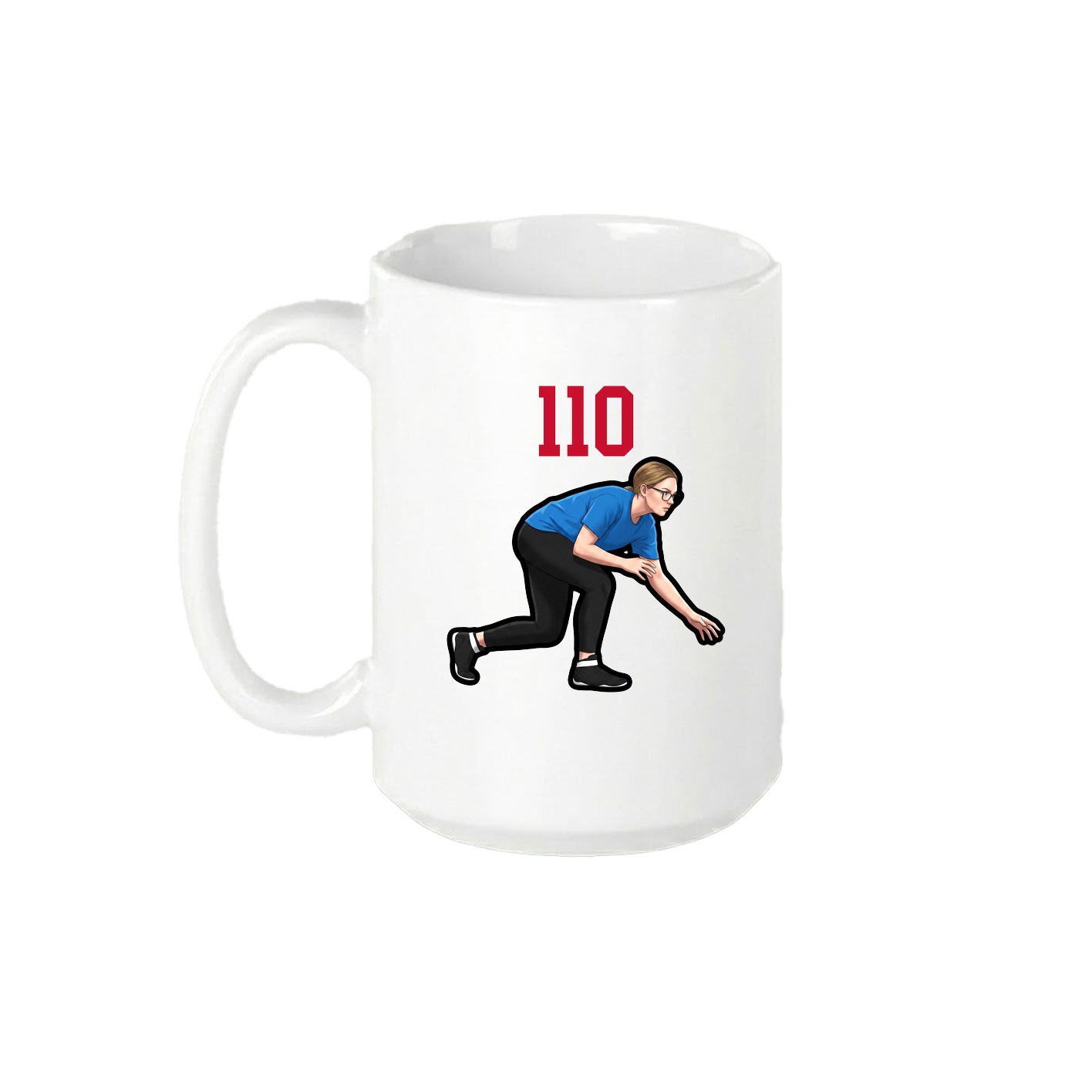 15oz Coffee Mug — Number Top in White