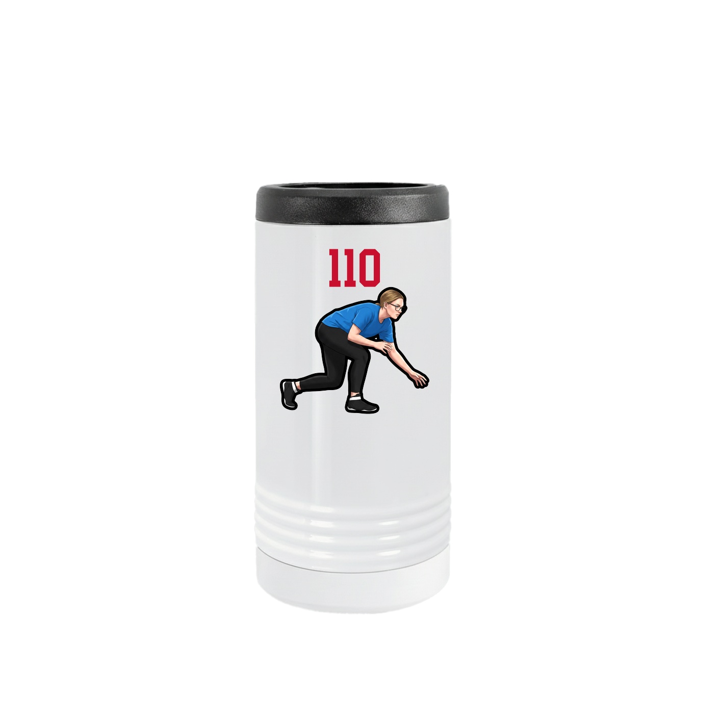 Slim Beverage Holder — Number Top in White
