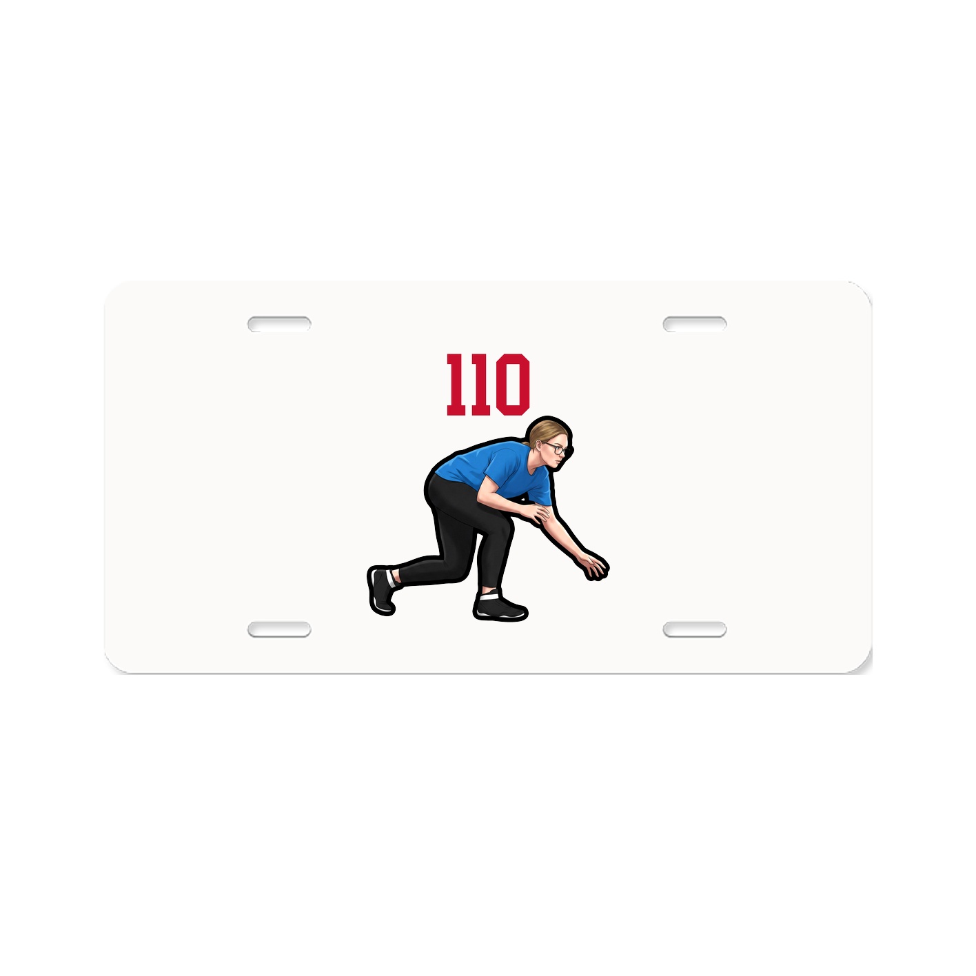 License Plate — Number Top in Classic
