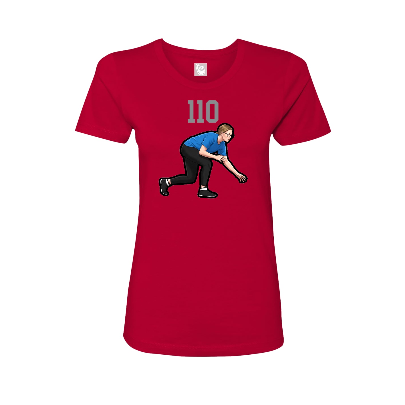 Womens Tee — Number Top in Red
