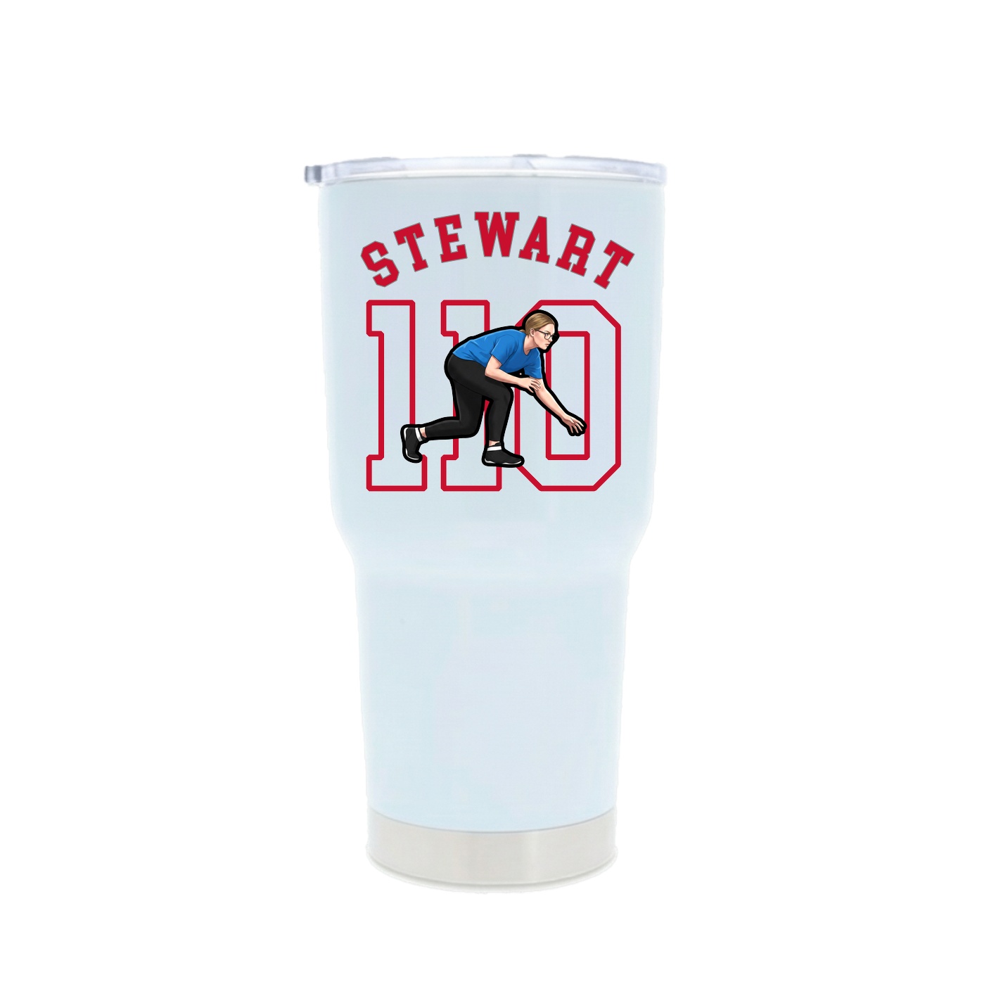 30oz Stainless Steel Tumbler — Shirsey Arch in White