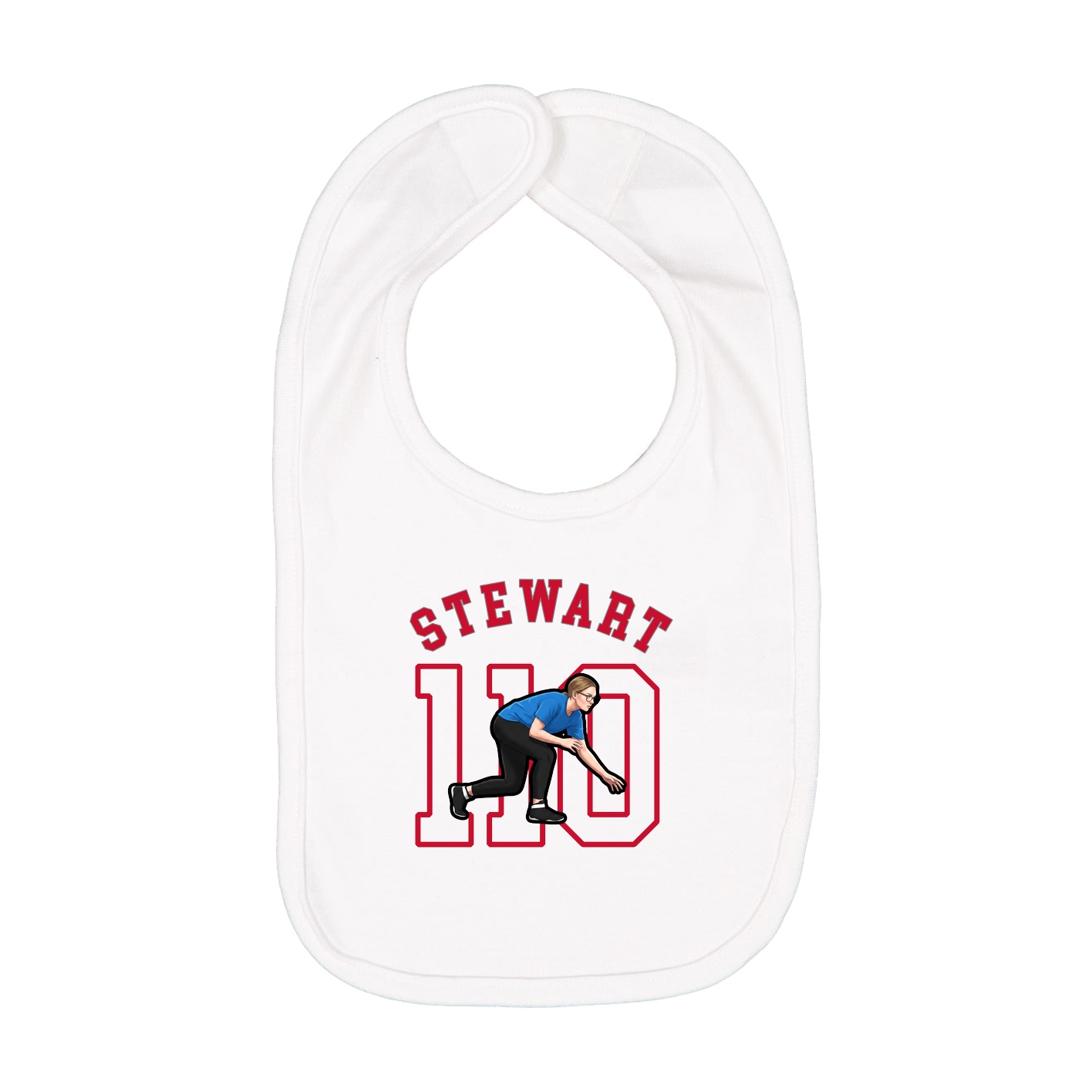 Infant Bib — Shirsey Arch in White