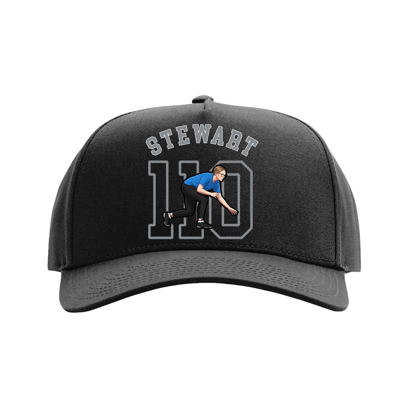 Full Fabric Five-Panel Champ Cap — Shirsey Arch in Black