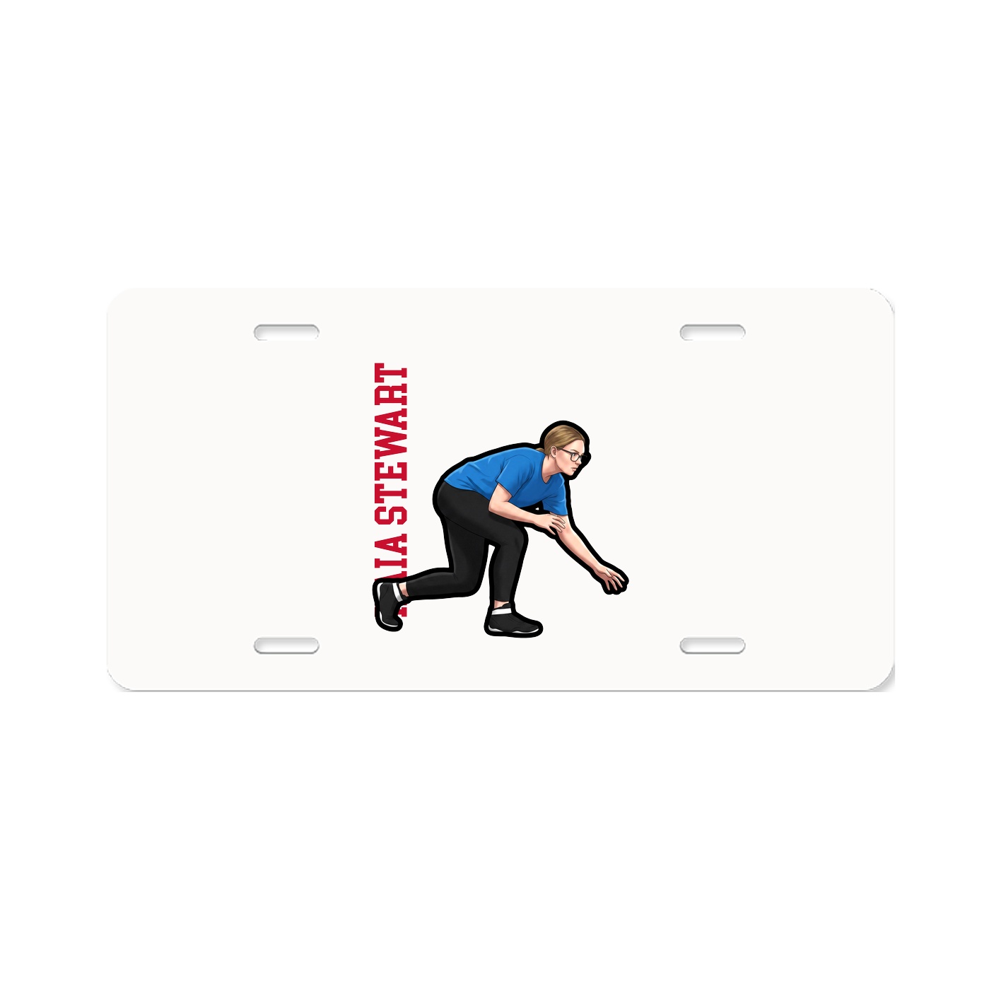 License Plate — Name Vertical in Classic