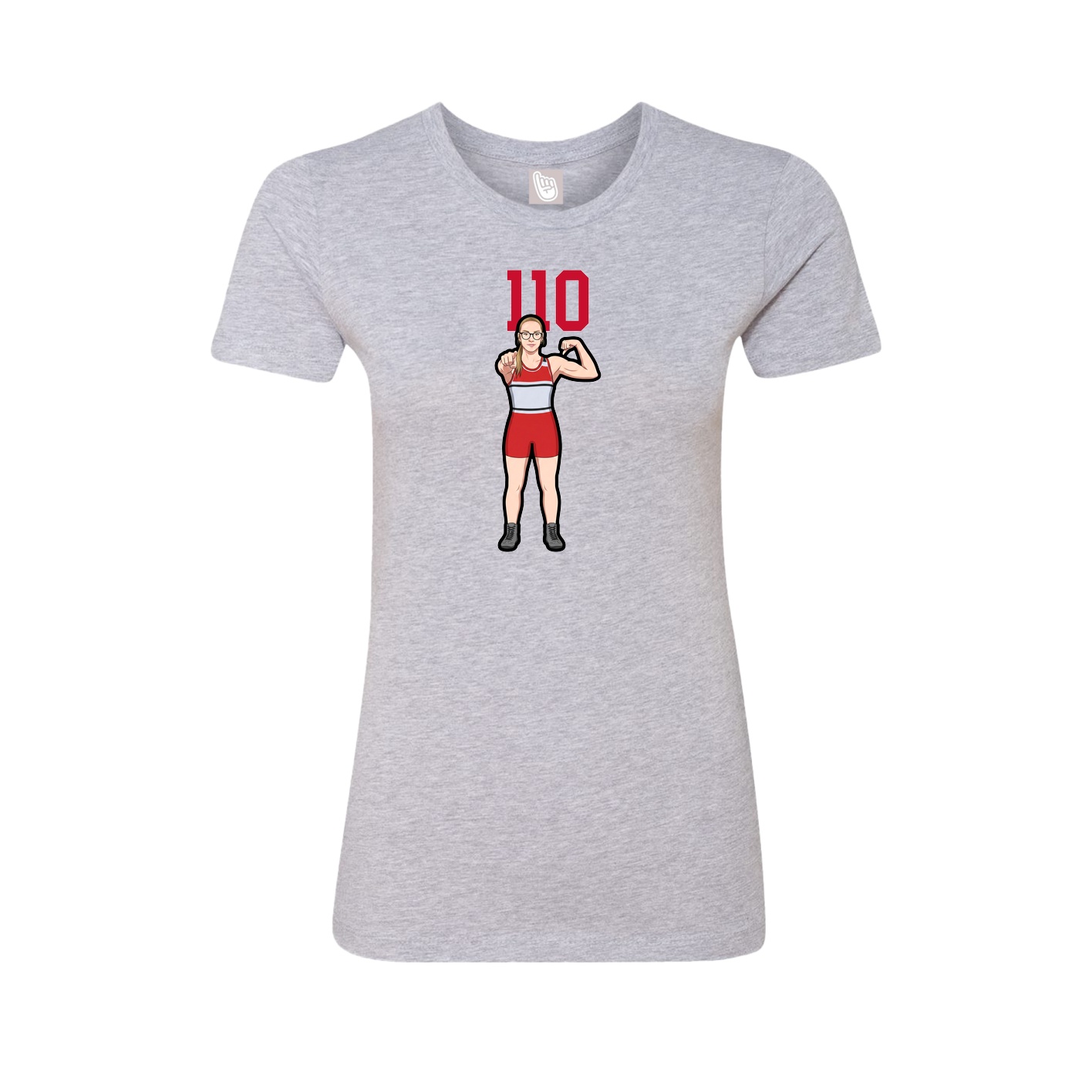 Womens Tee — Number Top in Grey