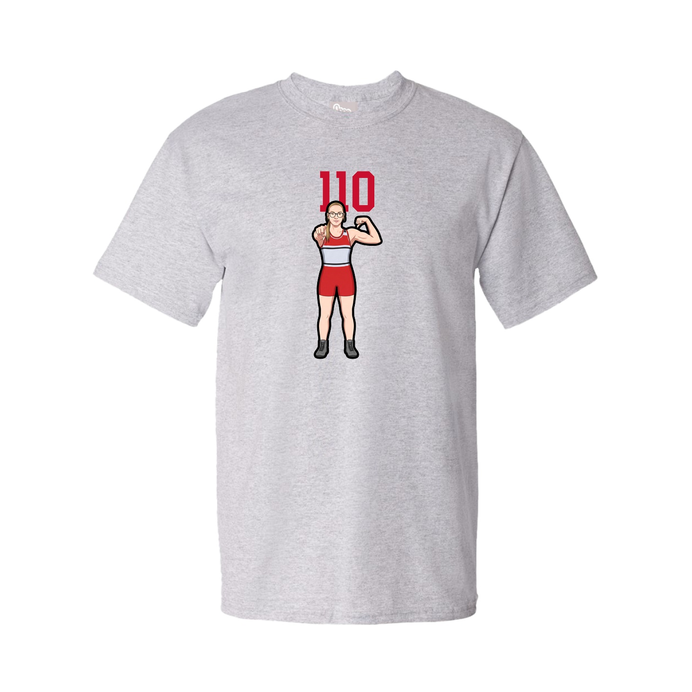 Youth Tee — Number Top in Grey