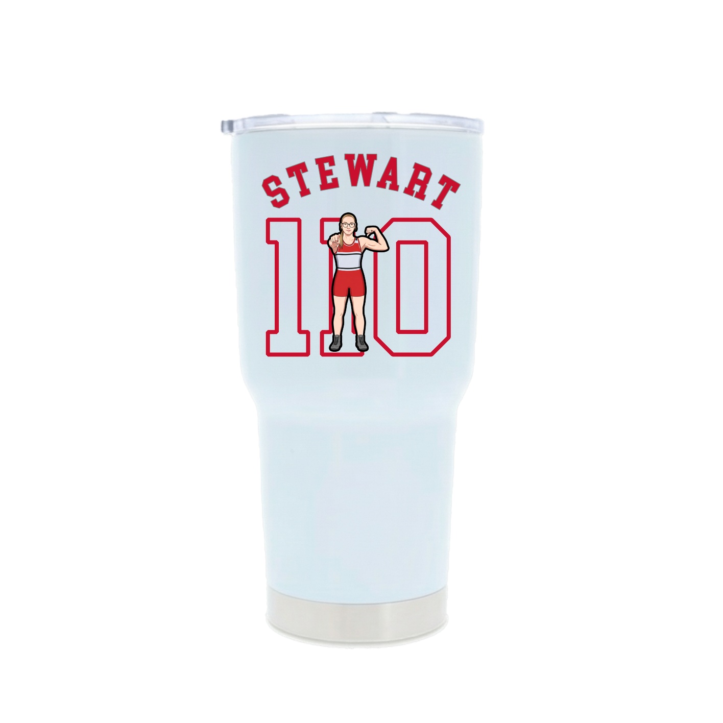 30oz Stainless Steel Tumbler — Shirsey Arch in White