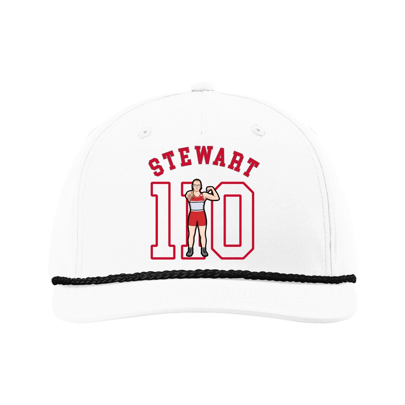Five-Panel Classic Rope Cap — Shirsey Arch in White