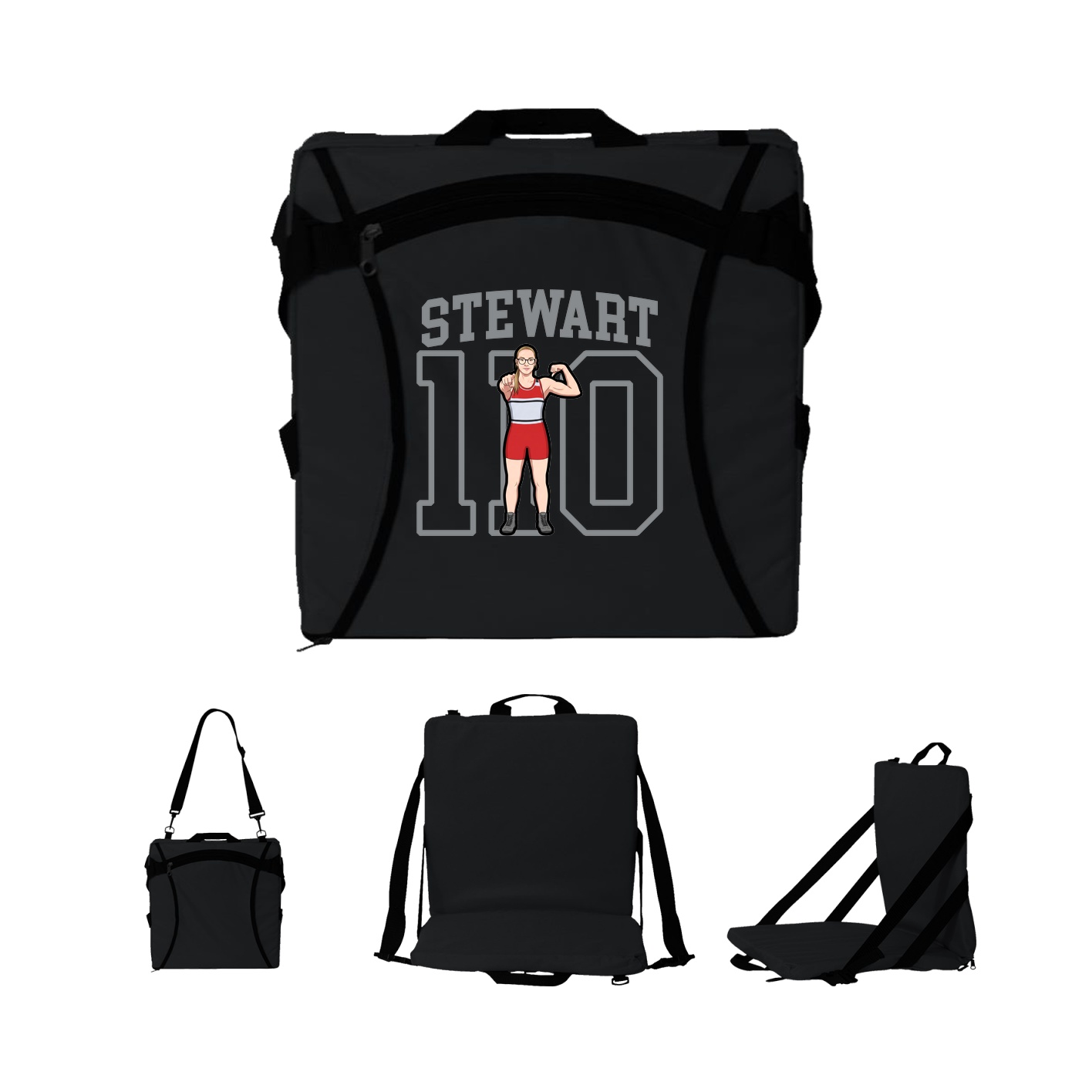 Folding Stadium Seat — Shirsey in Black