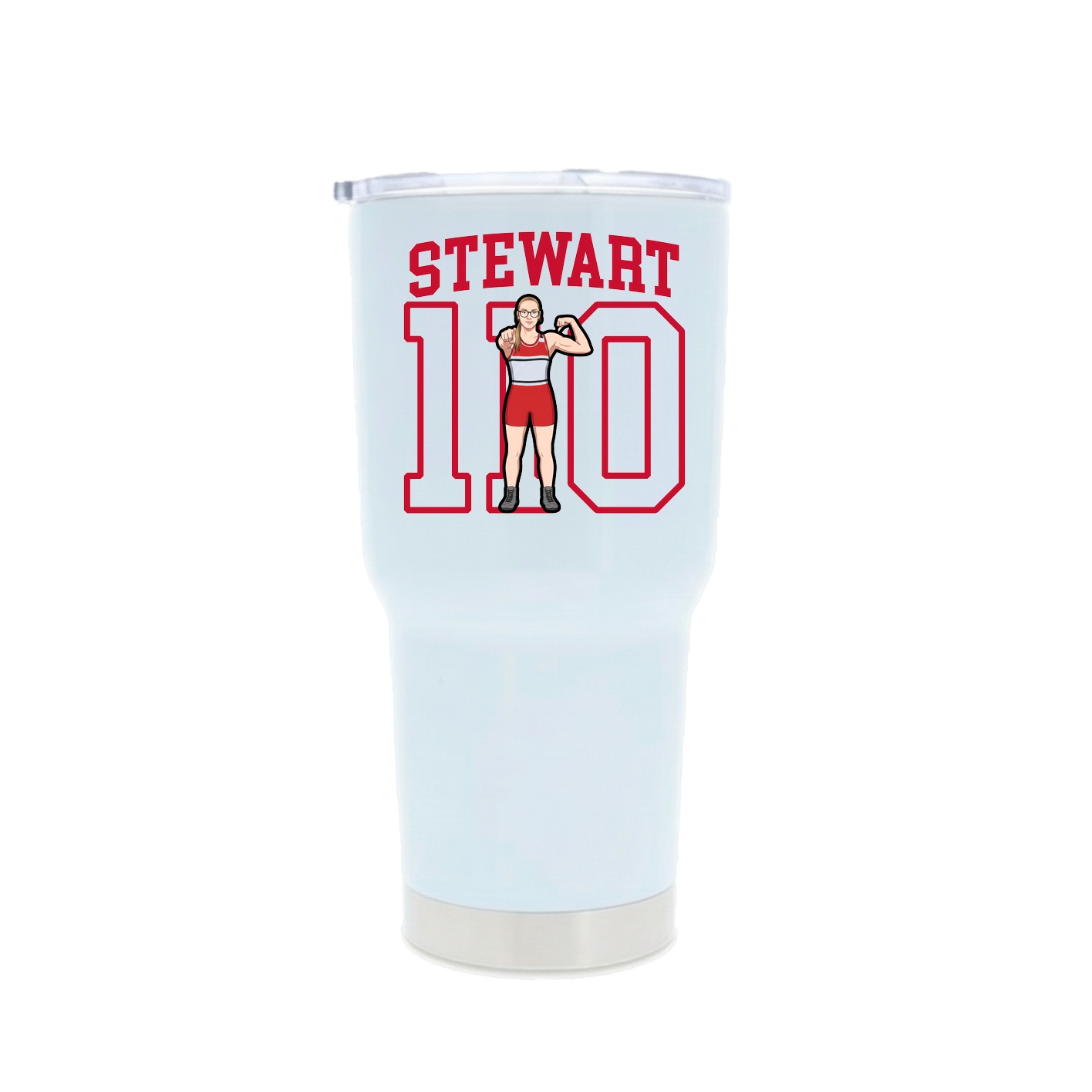 30oz Stainless Steel Tumbler — Shirsey in White