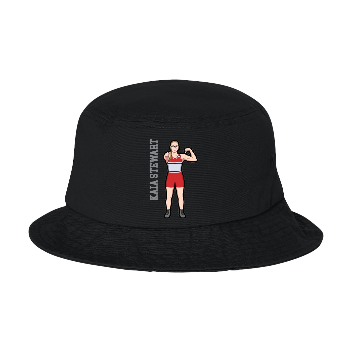 Bucket Cap — Name Vertical in Black