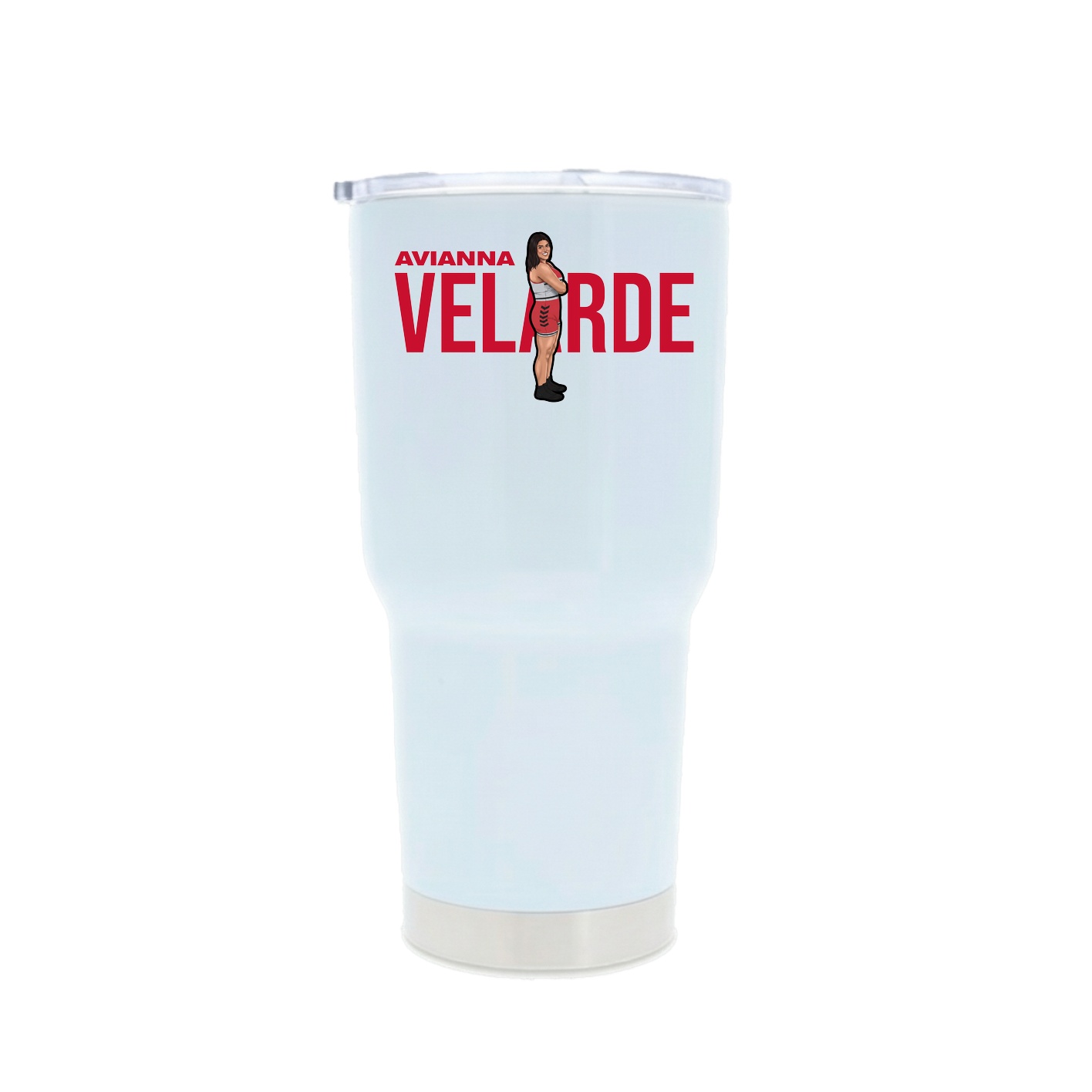 30oz Stainless Steel Tumbler — Player Name in White