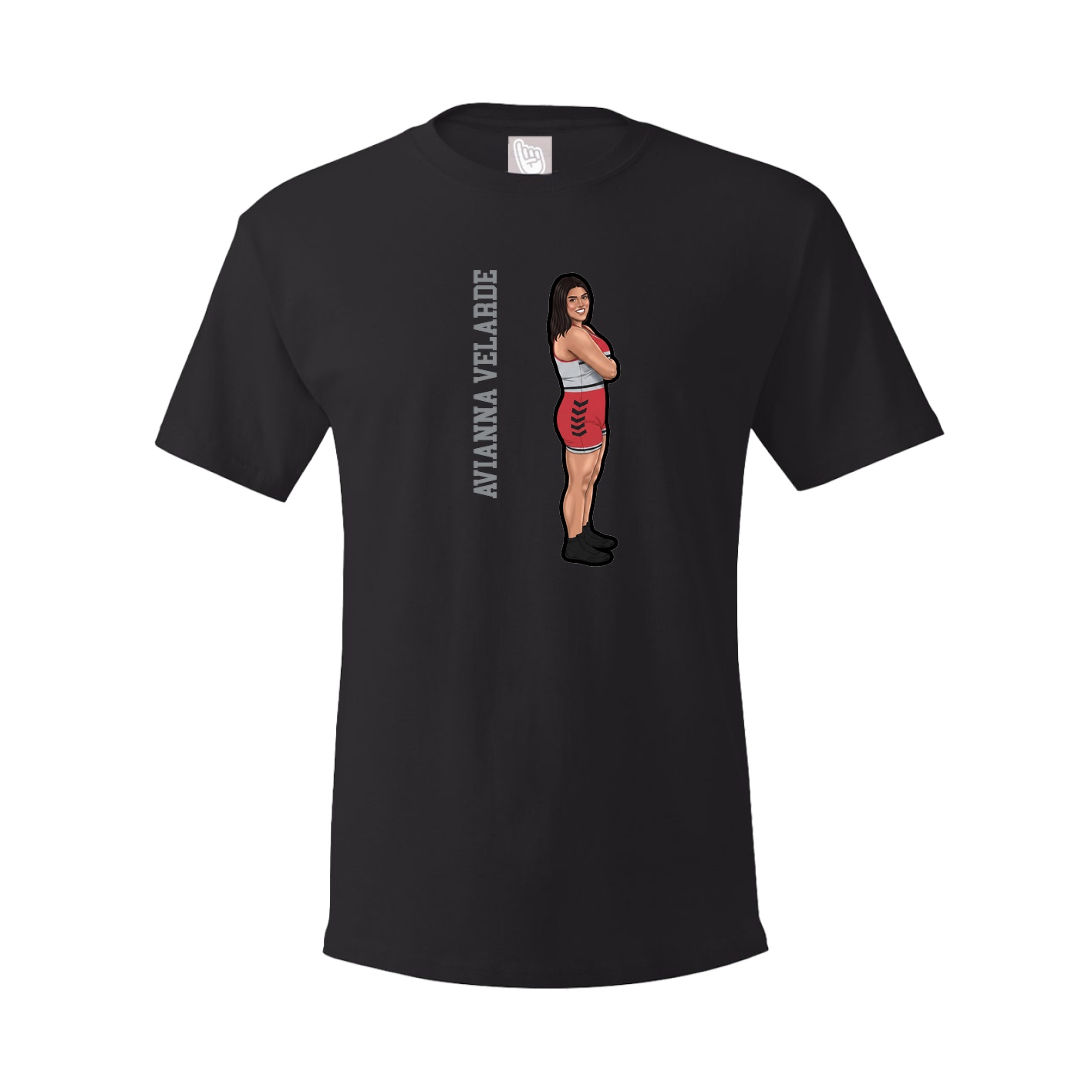 Tee — Name Vertical in Black