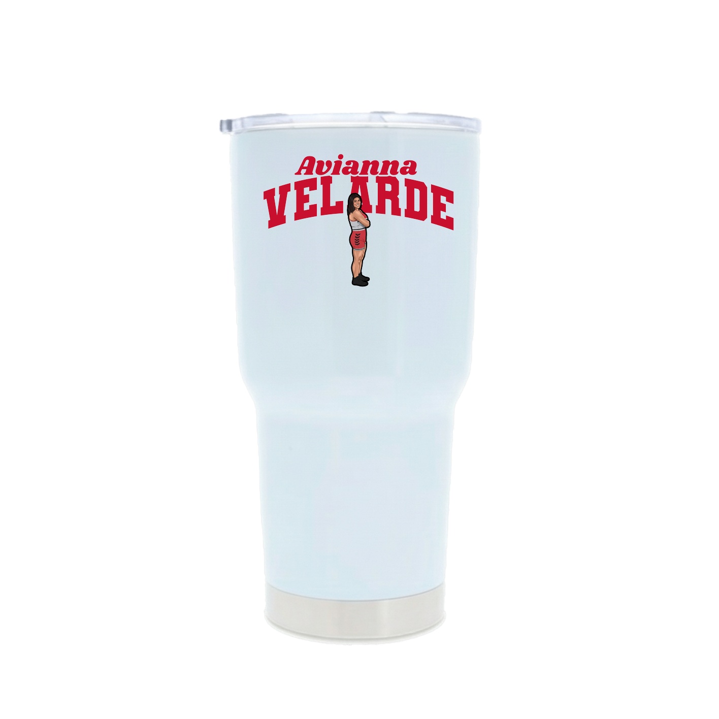30oz Stainless Steel Tumbler — Signature Arch in White