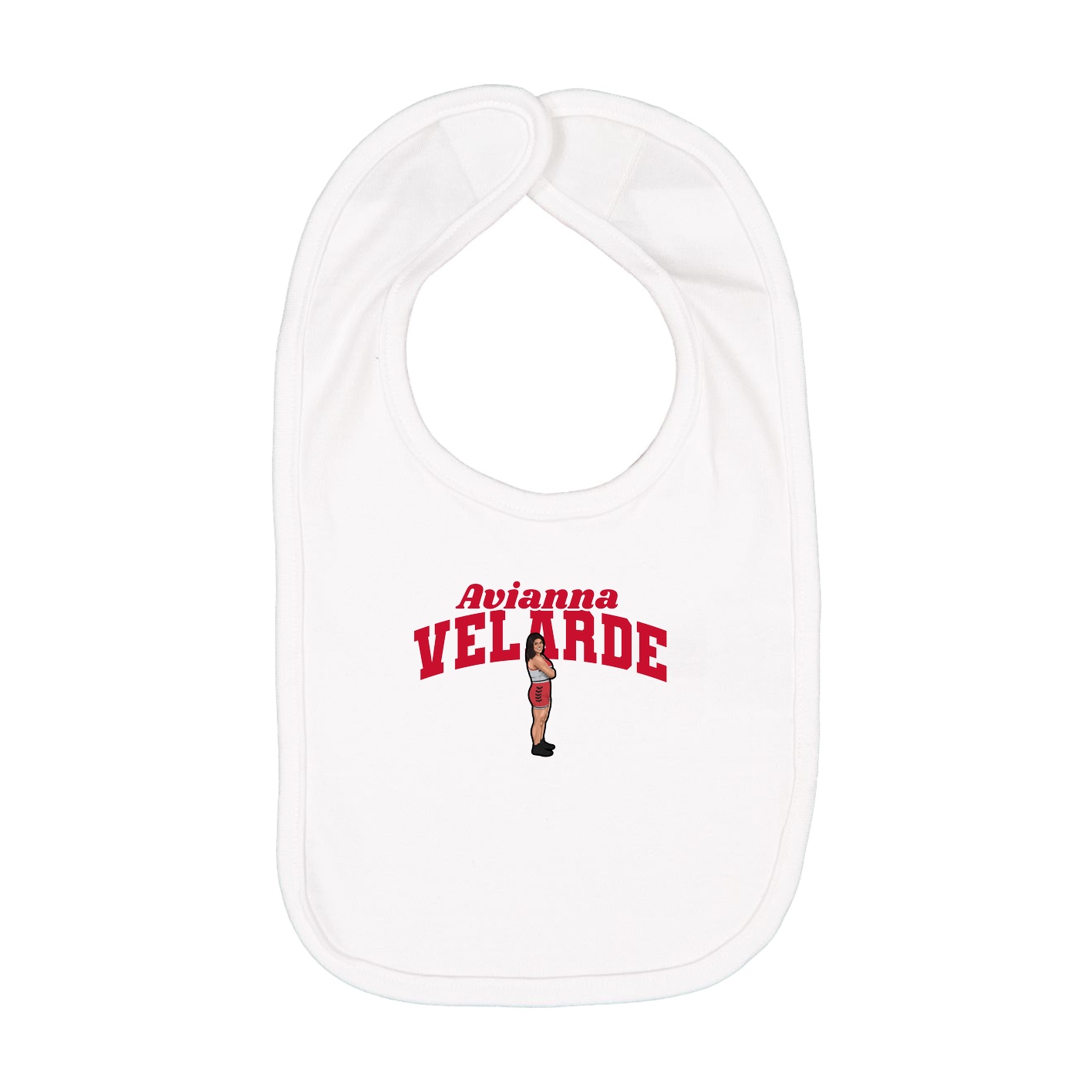 Infant Bib — Signature Arch in White
