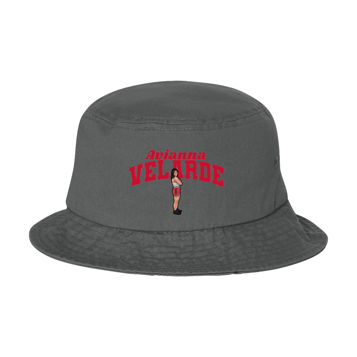 Bucket Cap — Signature Arch in Grey