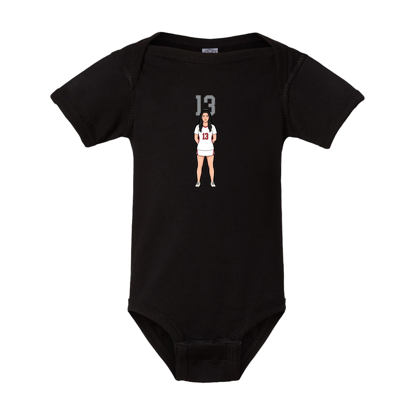 Baby Onesie — Number Top in Black