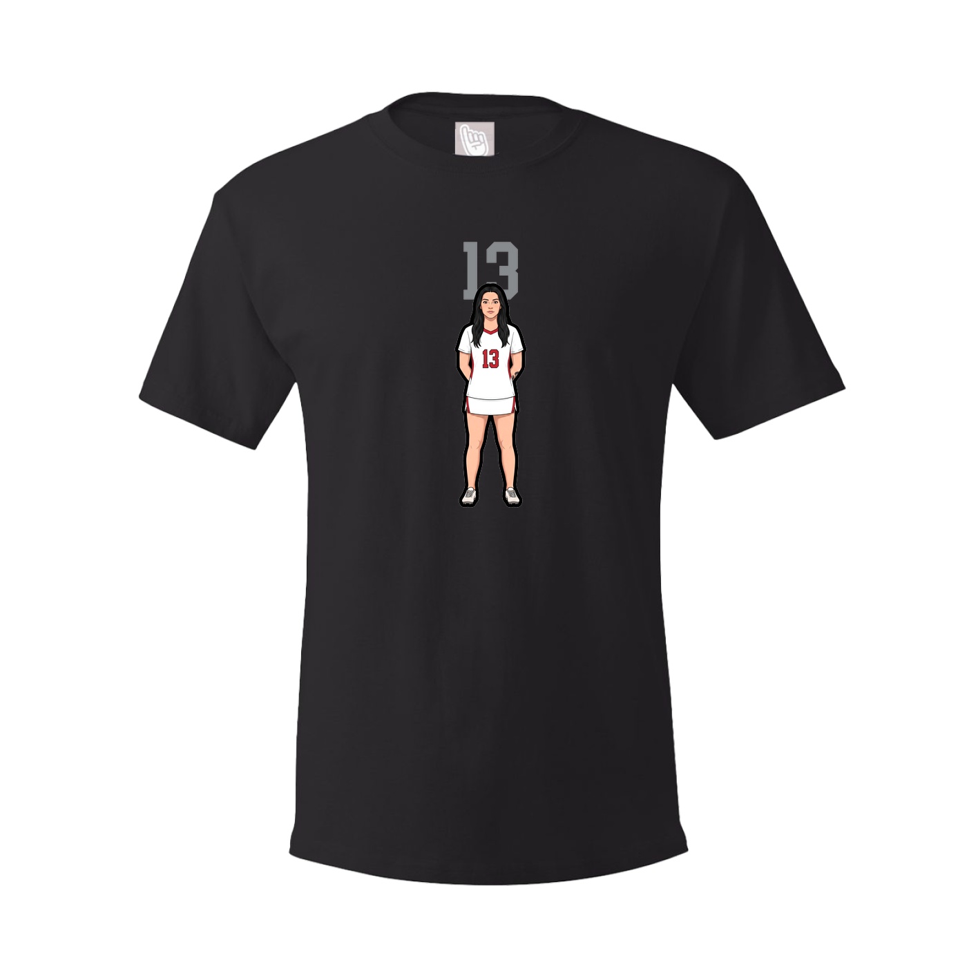 Youth Tee — Number Top in Black