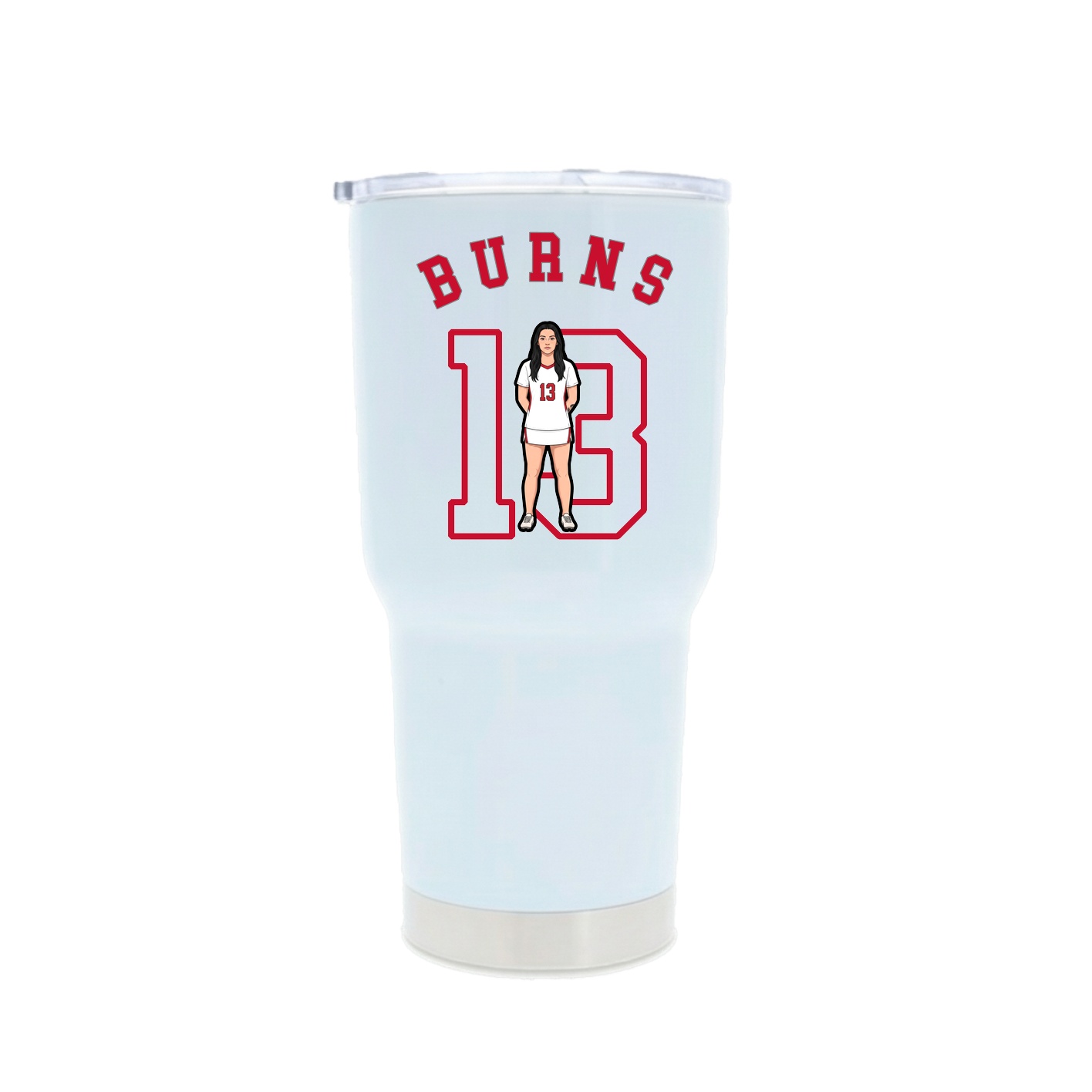 30oz Stainless Steel Tumbler — Shirsey Arch in White