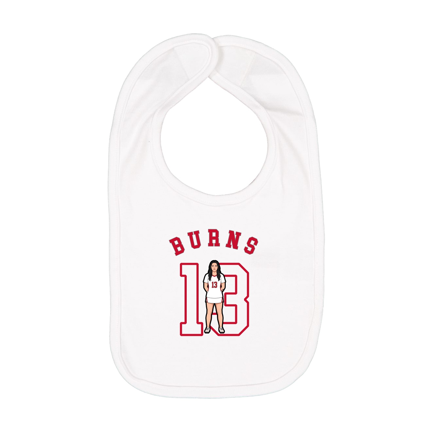 Infant Bib — Shirsey Arch in White